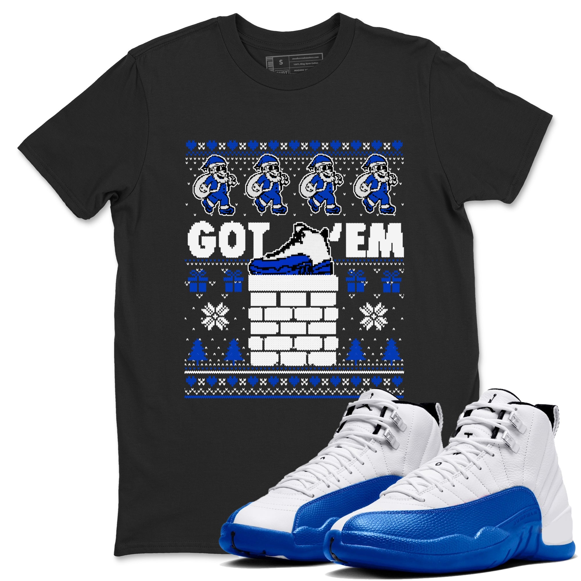 Air Jordan 13 Blueberry t-shirts to match sneakers Got'em Santa sneaker match tees Air Jordan 13 Blueberry match shoes to clothes Drip Gear Zone unisex cotton Black 1 shirts