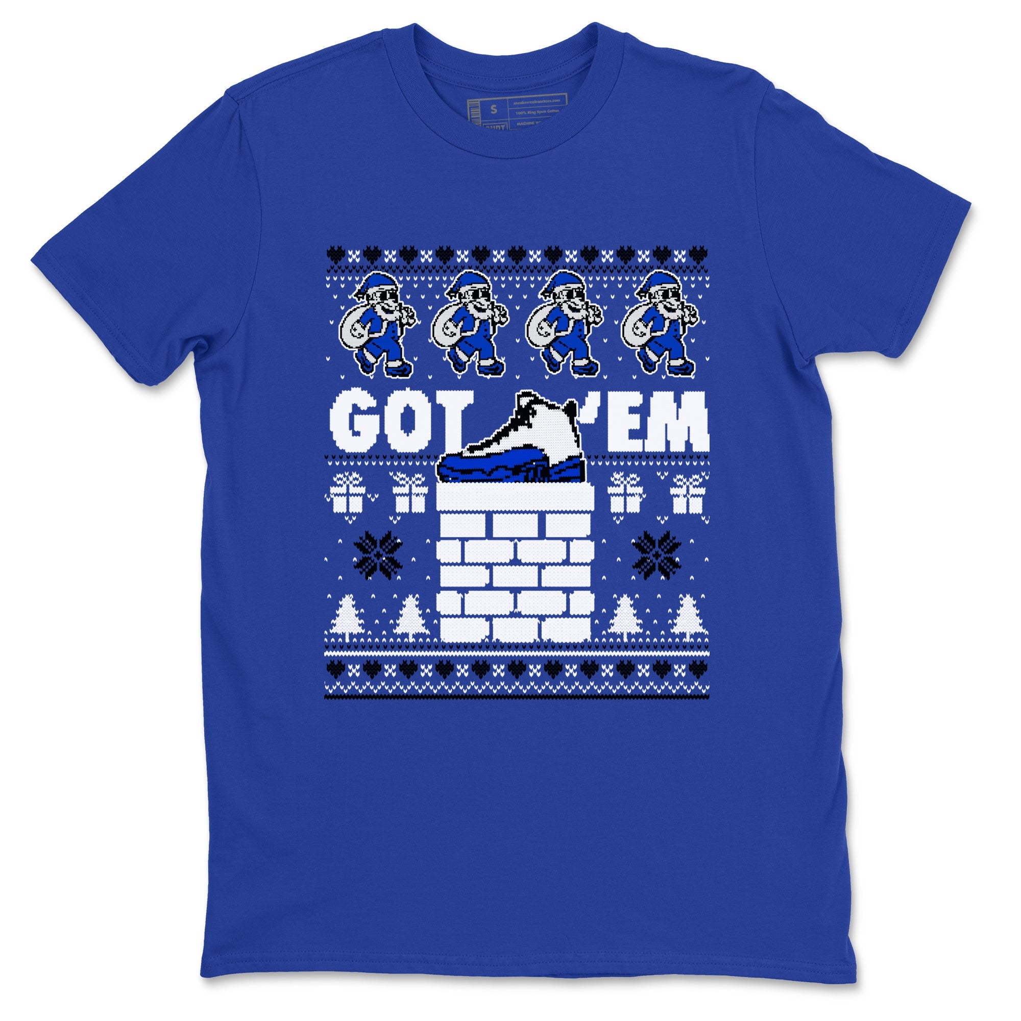 Air Jordan 13 Blueberry t-shirts to match sneakers Got'em Santa sneaker match tees Air Jordan 13 Blueberry match shoes to clothes Drip Gear Zone unisex cotton Royal Blue 2 shirts