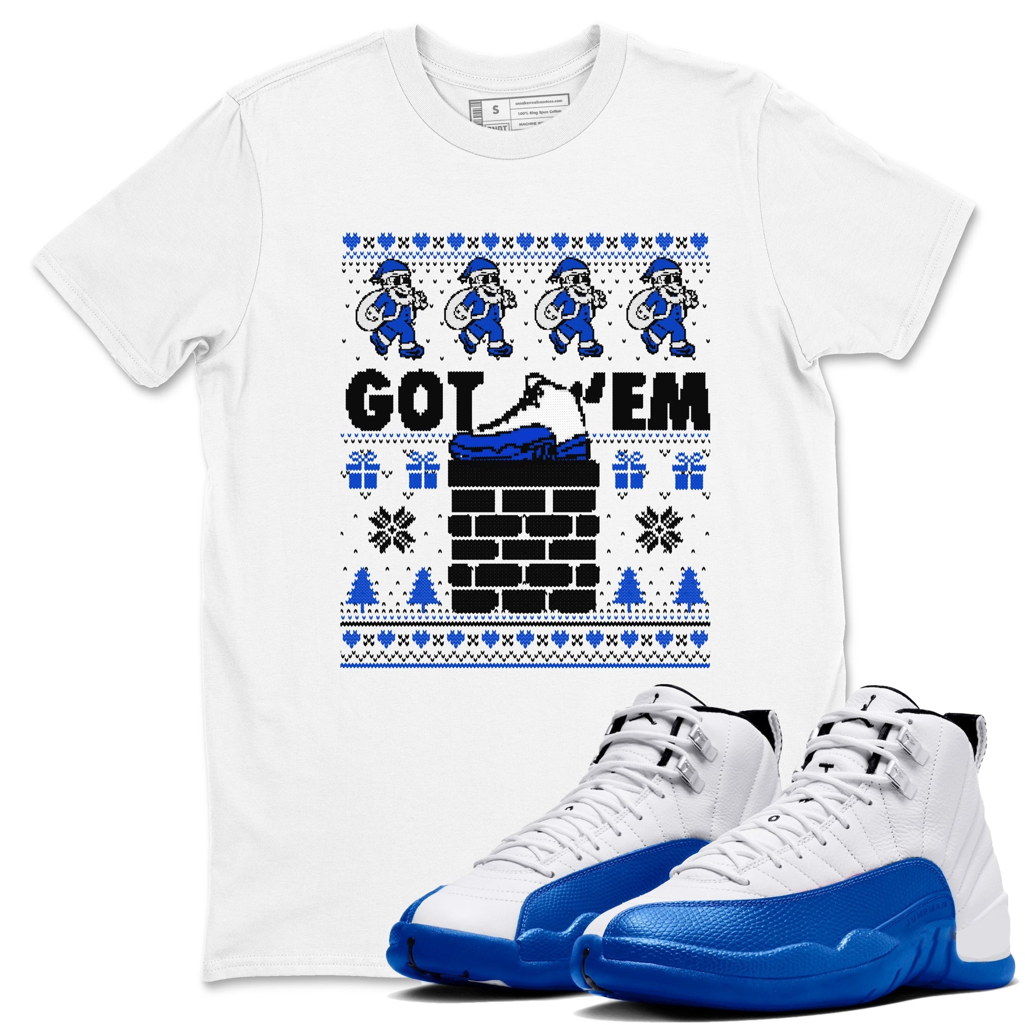 Air Jordan 13 Blueberry t-shirts to match sneakers Got'em Santa sneaker match tees Air Jordan 13 Blueberry match shoes to clothes Drip Gear Zone unisex cotton White 1 shirts