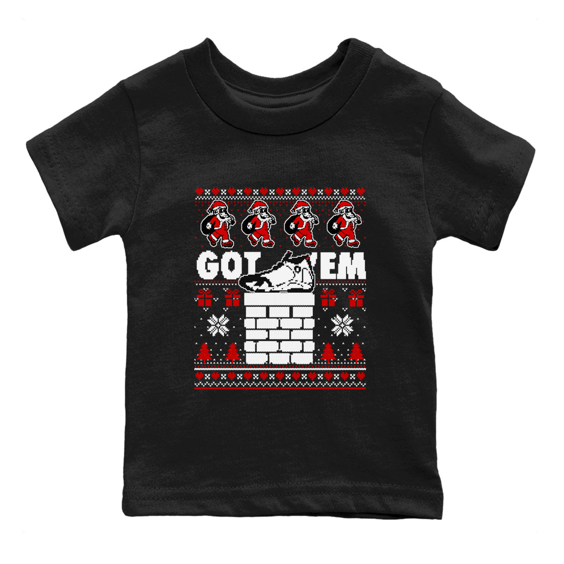 Air Jordan 14 Black Toe t shirts to match sneakers Got'em Santa sneaker match tees 14s Black Toe sneaker match tee Drip Gear Zone Youth Baby Black 2 tee