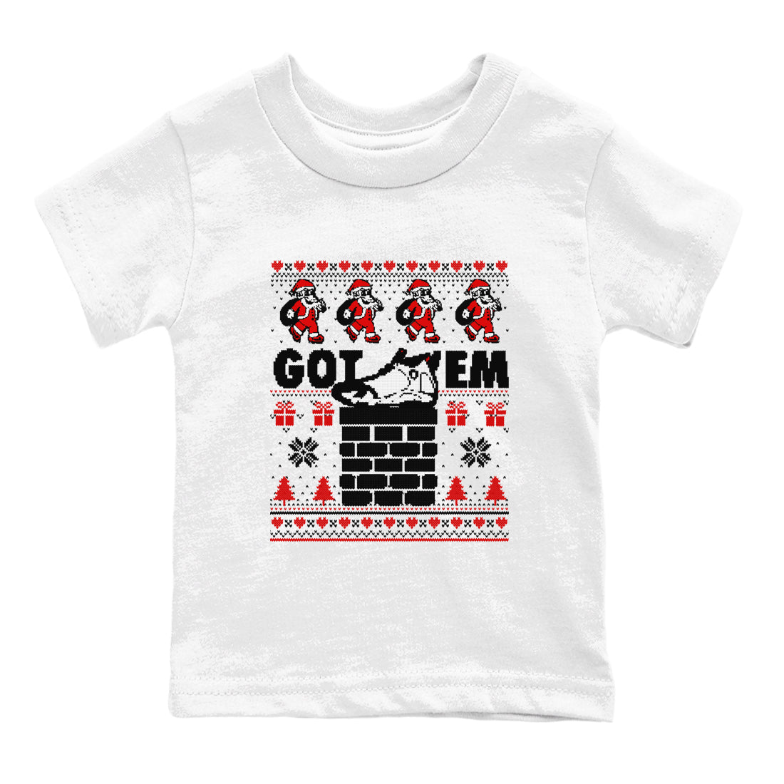 Air Jordan 14 Black Toe t shirts to match sneakers Got'em Santa sneaker match tees 14s Black Toe sneaker match tee Drip Gear Zone Youth Baby White 2 tee