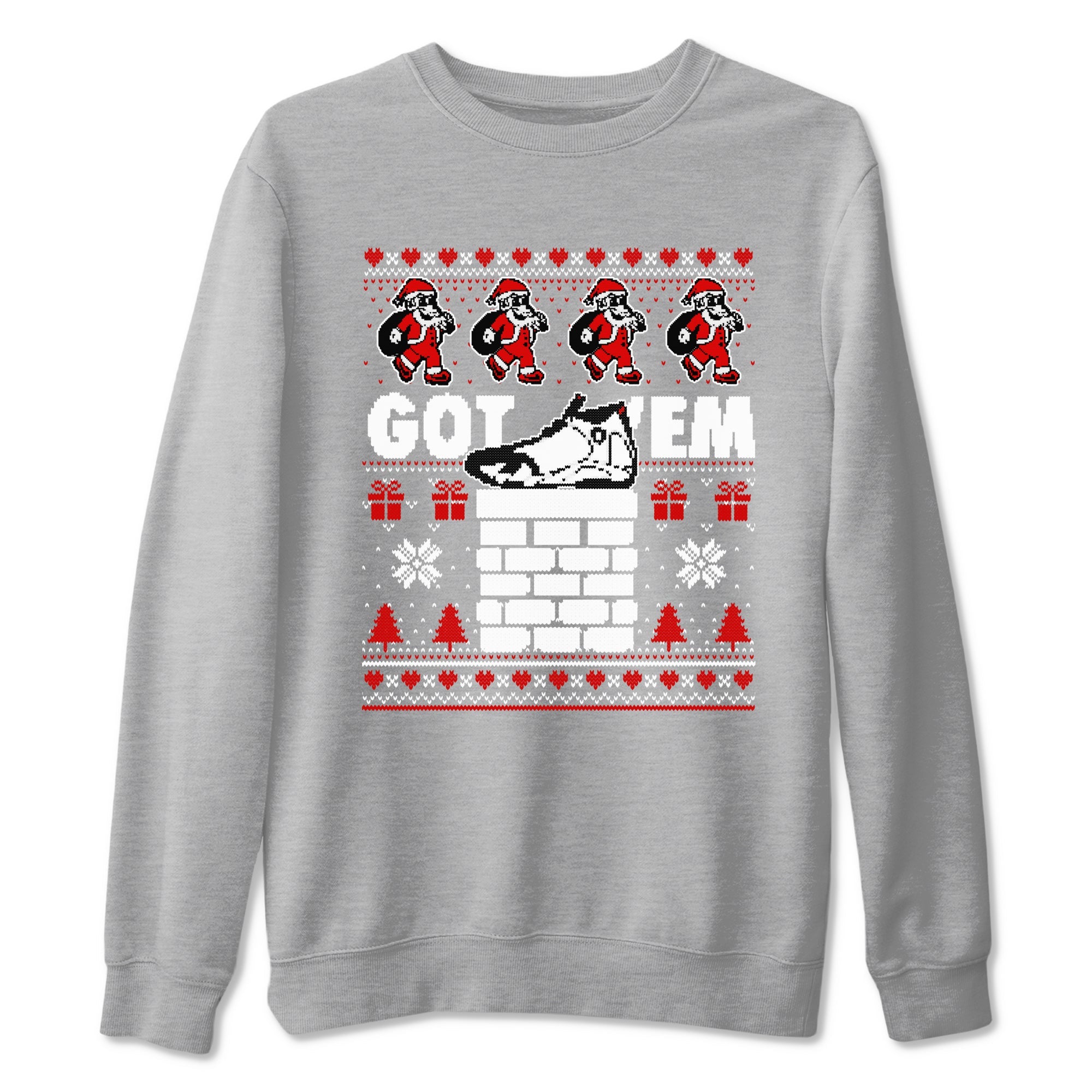 Air Jordan 14 Black Toe t shirts to match sneakers Got'em Santa sneaker match tees 14s Black Toe sneaker match tee Drip Gear Zone unisex cotton Heather Grey 2 shirts