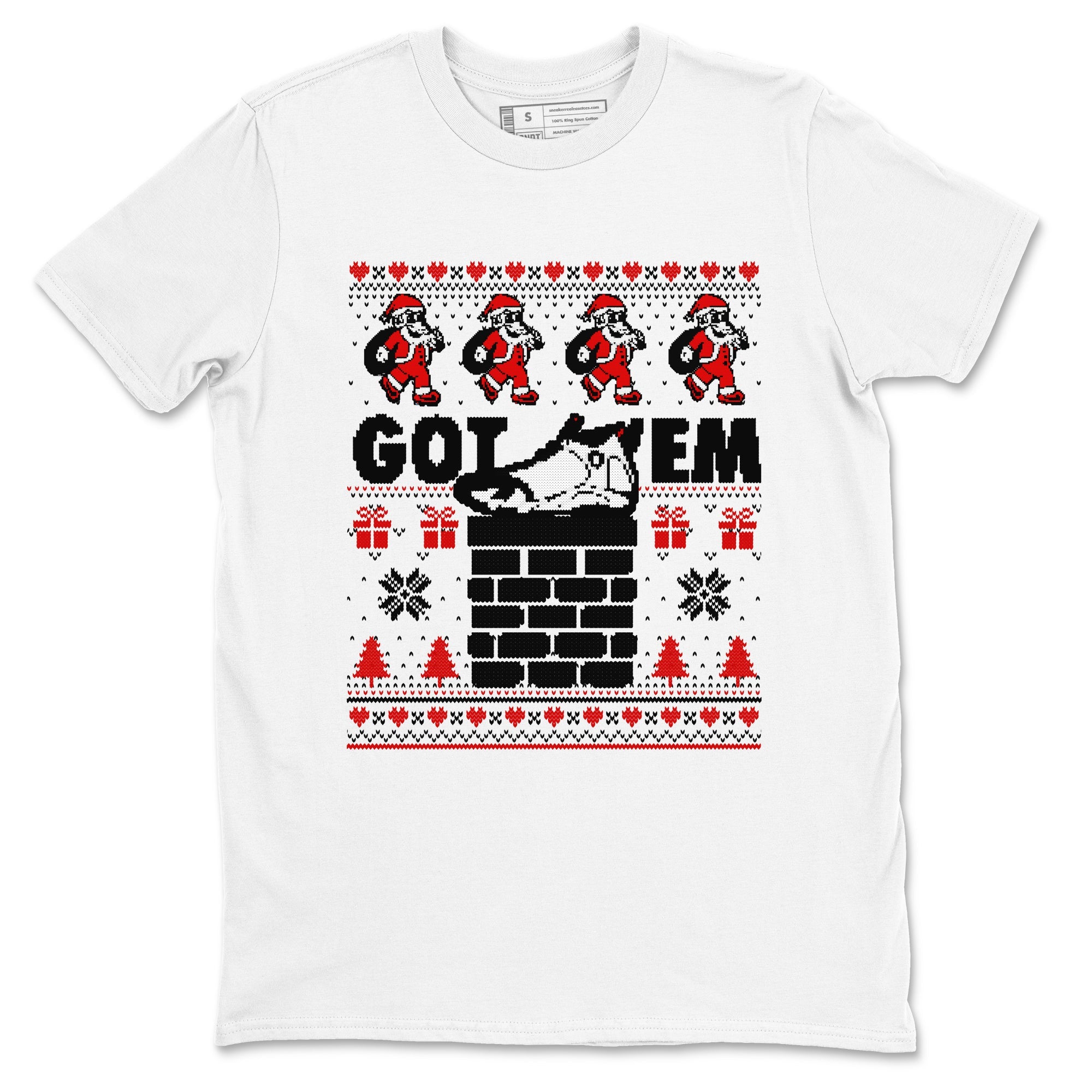 Air Jordan 14 Black Toe t shirts to match sneakers Got'em Santa sneaker match tees 14s Black Toe sneaker match tee Drip Gear Zone unisex cotton White 2 shirts