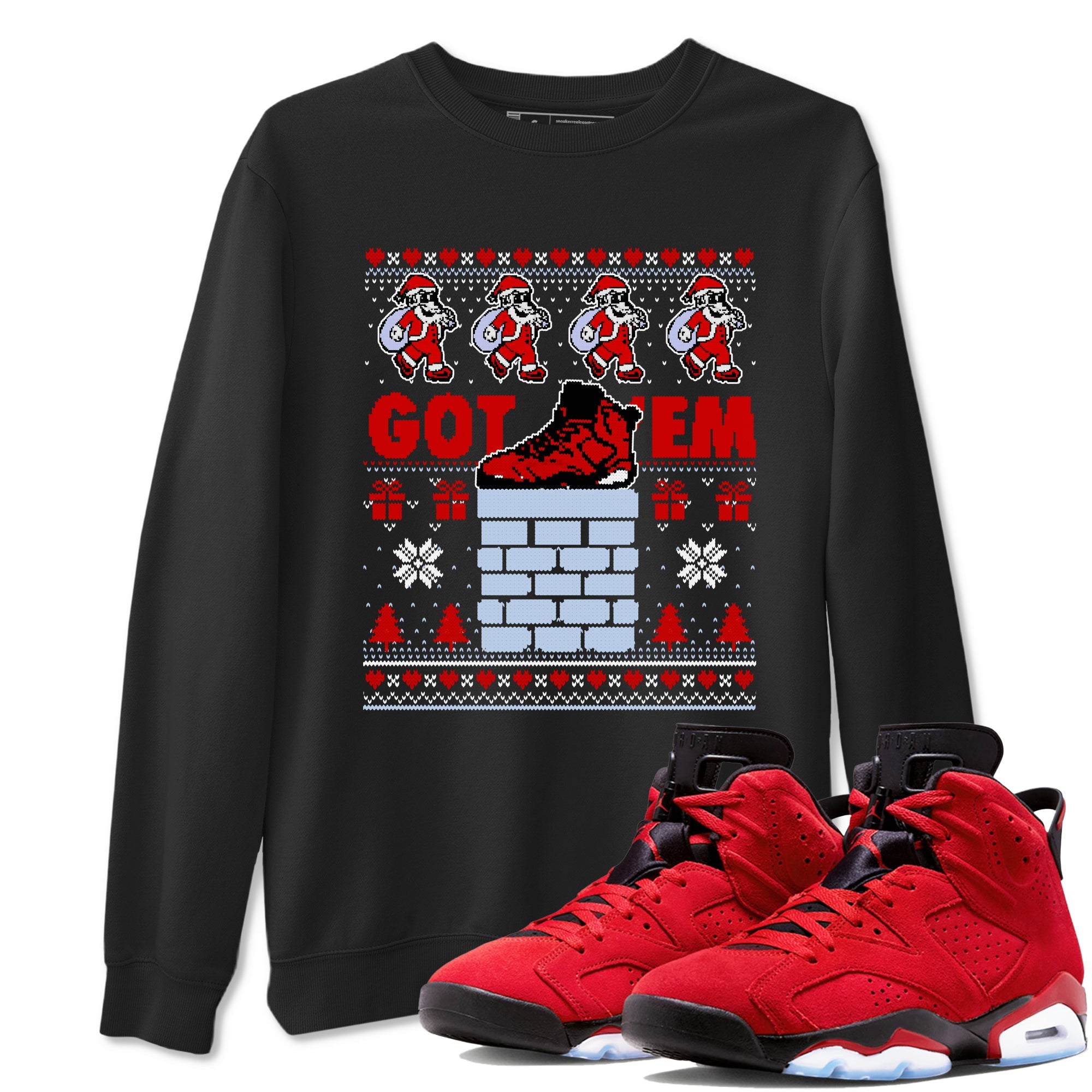 6s Toro Bravo shirts to match jordans Got'em Santa sneaker match tees Air Jordan 6 Toro Bravo match shoes to clothes Drip Gear Zone unisex cotton Black 1 shirts