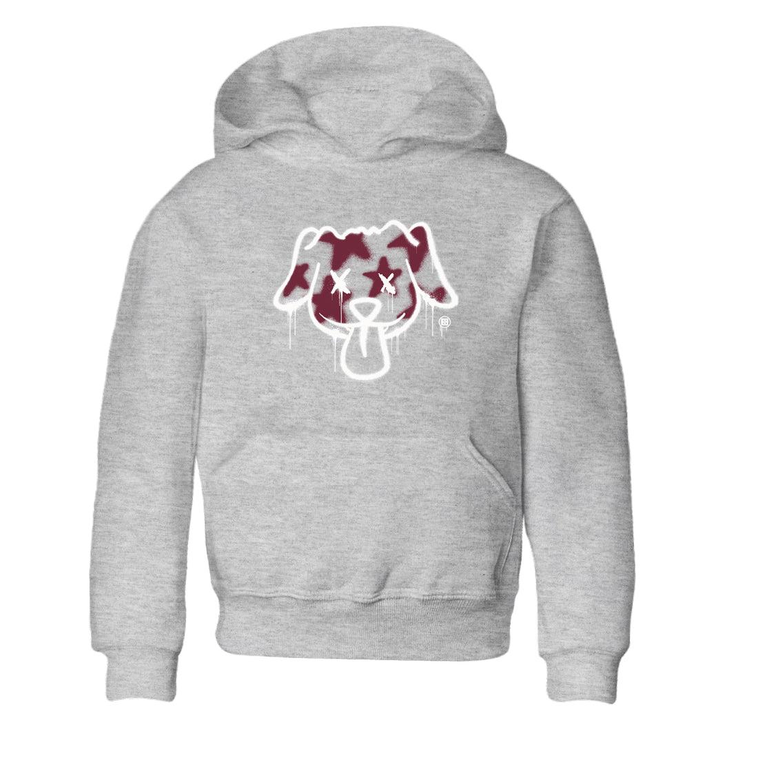 Air Jordan 1 High OG Metallic Burgundy shirts to match jordans Graffiti Dog sneaker match tees Air Jordan 1 Metallic Burgundy Drip Gear Zone streetwear brand Baby and Youth Heather Grey 2 cotton tee