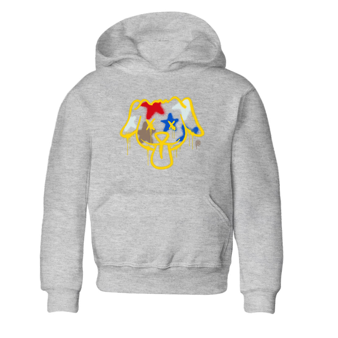AJ1 Travis Scott Canary shirt to match jordans Graffiti Dog sneaker tees Air Jordan 1 Travis Scott Canary Drip Gear Zone baby toddler Heather Grey 2 cotton Shirt