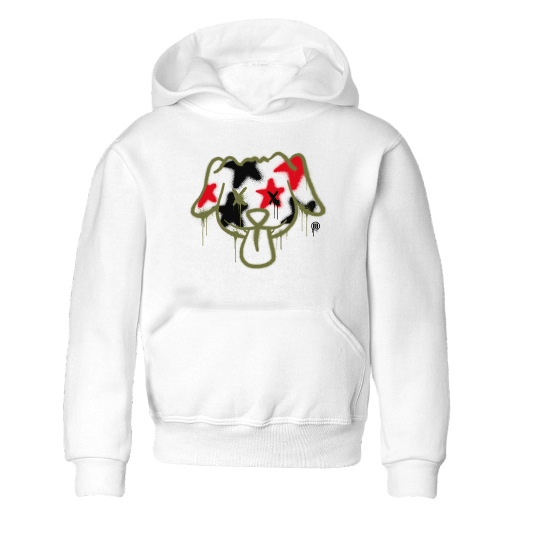 1s Travis Scott Medium Olive shirts to match jordans Graffiti Dog sneaker match tees Air Jordan 1 Travis Scott Medium Olive Drip Gear Zone streetwear brand Baby and Youth White 2 cotton tee