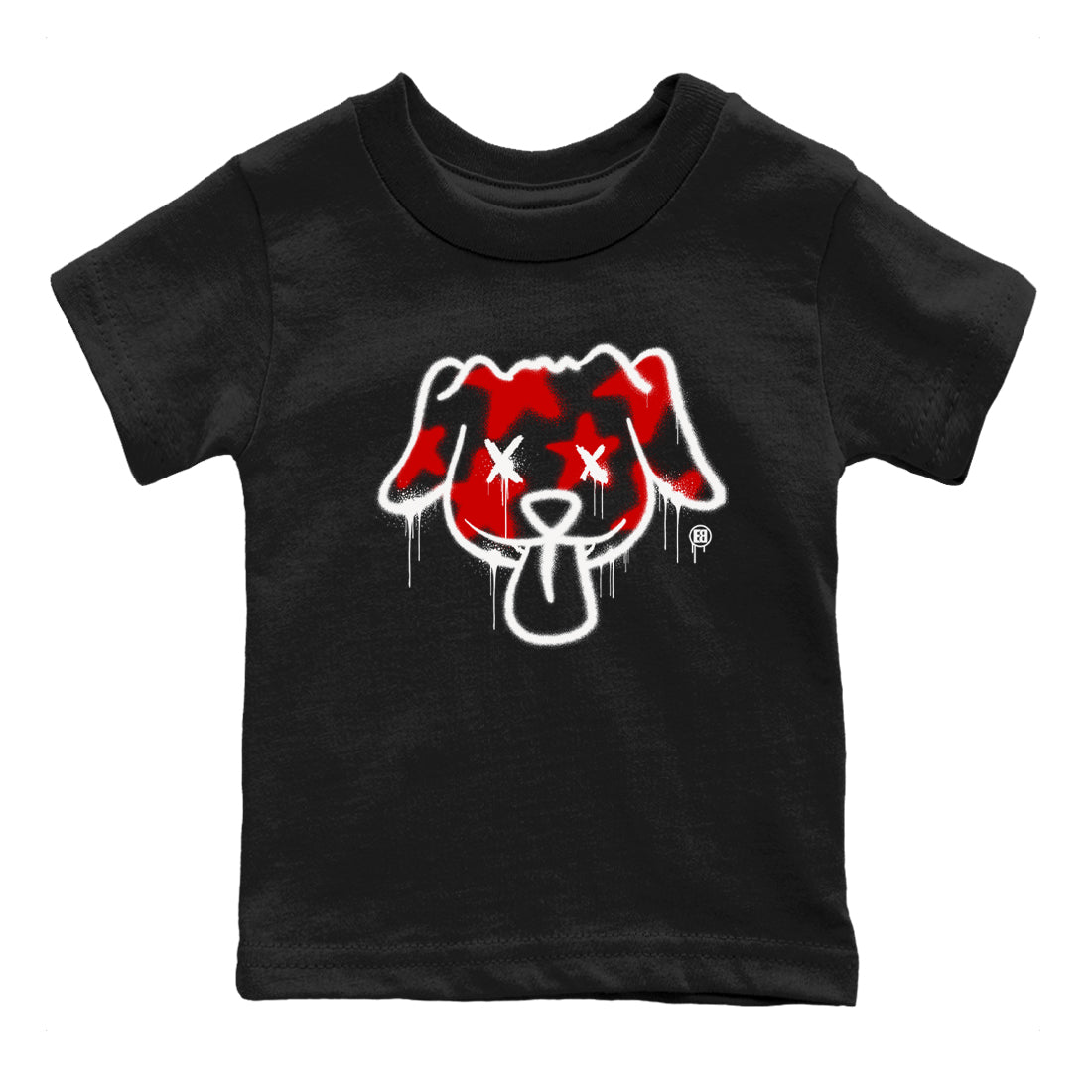 11s Bred Velvet shirts to match jordans Graffiti Dog sneaker match tees Air Jordan 11 Bred Velvet match shoes to clothes Drip Gear Zone Youth Baby Black 2 tee