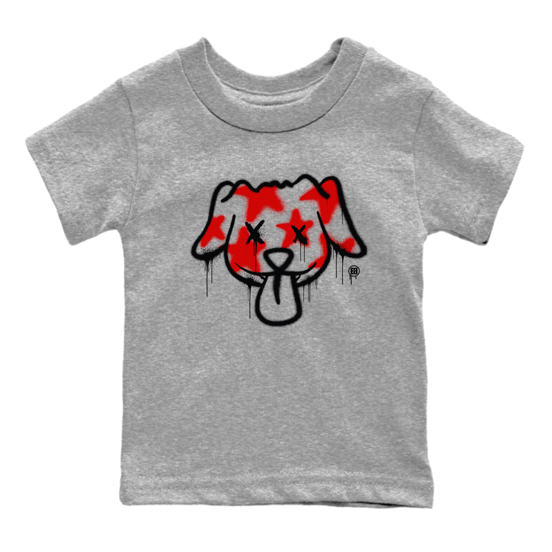 11s Bred Velvet shirts to match jordans Graffiti Dog sneaker match tees Air Jordan 11 Bred Velvet match shoes to clothes Drip Gear Zone Youth Baby Heather Grey 2 tee