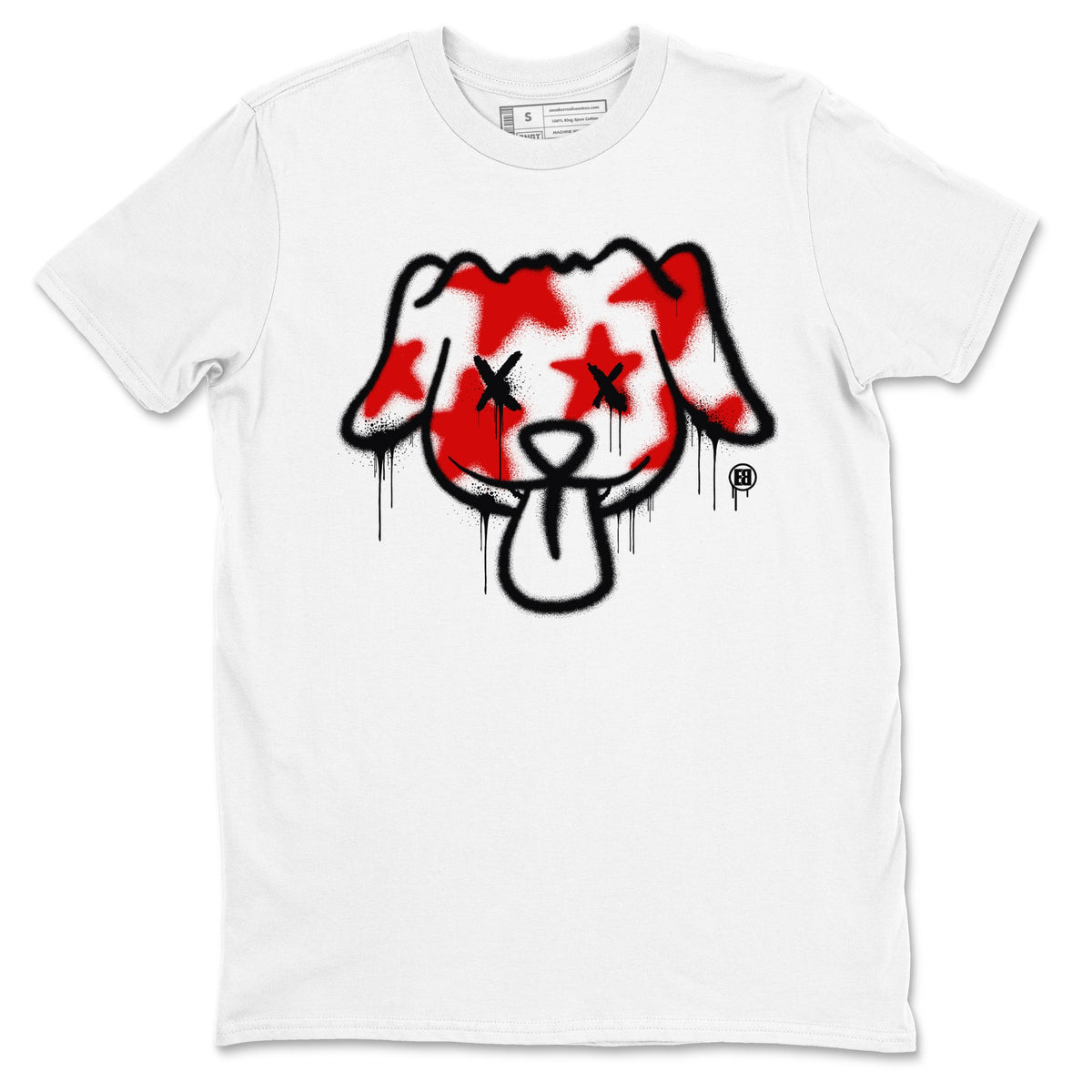 11s Bred Velvet shirts to match jordans Graffiti Dog sneaker match tees Air Jordan 11 Bred Velvet match shoes to clothes Drip Gear Zone unisex cotton White 2 shirts