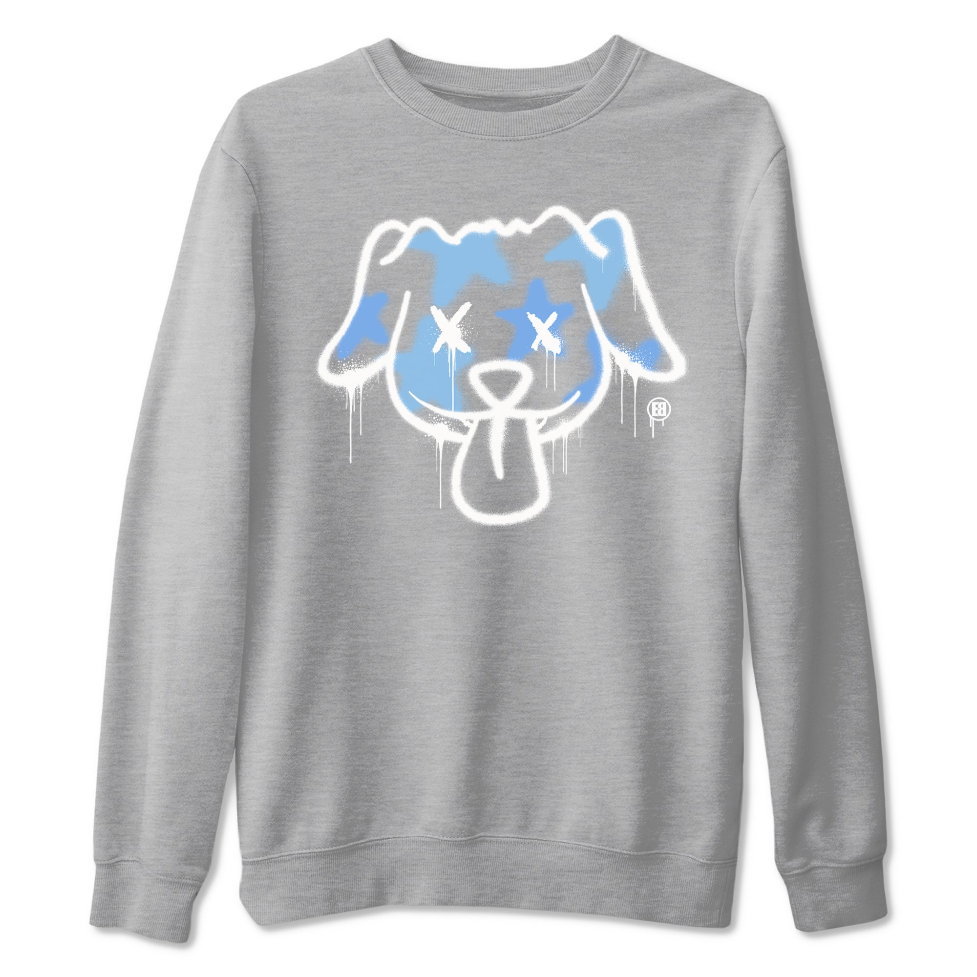 11s Legend Blue shirts to match jordans Graffiti Dog sneaker match tees Air Jordan 11 Legend Blue match shoes to clothes Drip Gear Zone unisex cotton Heather Grey 2 shirts