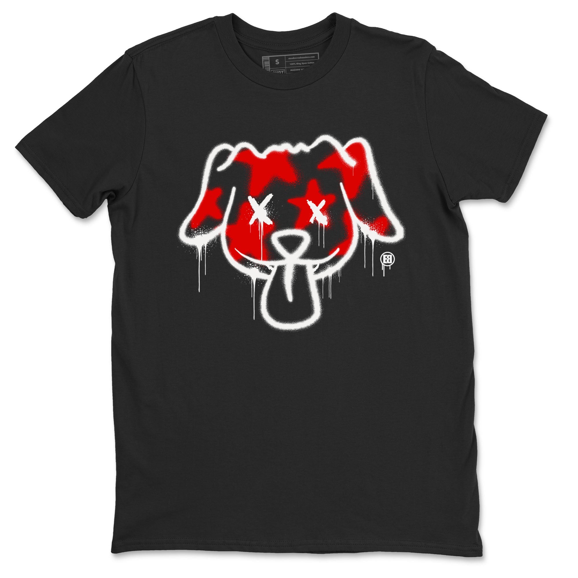 Air Jordan 12 Retro Taxi Flip shirts to match jordans Graffiti Dog Spangled Banner T-Shirt for Independence Day sneaker match tees 12s Red Taxi Drip Gear Zone unisex cotton Black 2 crew neck shirt