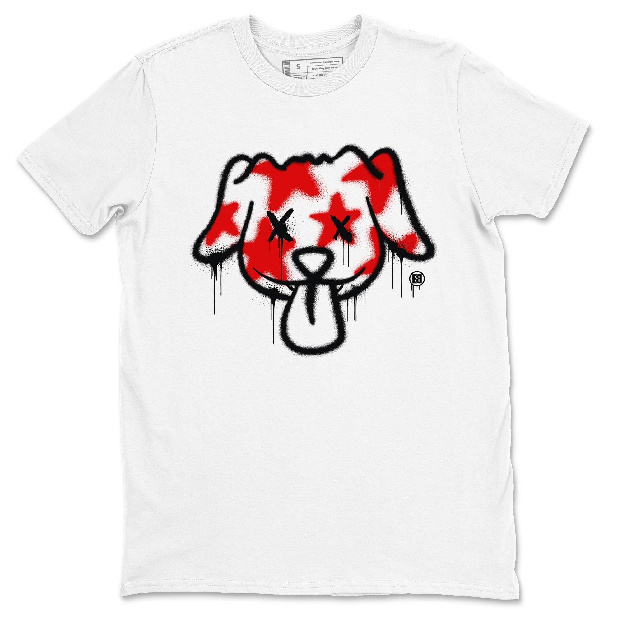Air Jordan 12 Retro Taxi Flip shirts to match jordans Graffiti Dog Spangled Banner T-Shirt for Independence Day sneaker match tees 12s Red Taxi Drip Gear Zone unisex cotton White 2 crew neck shirt