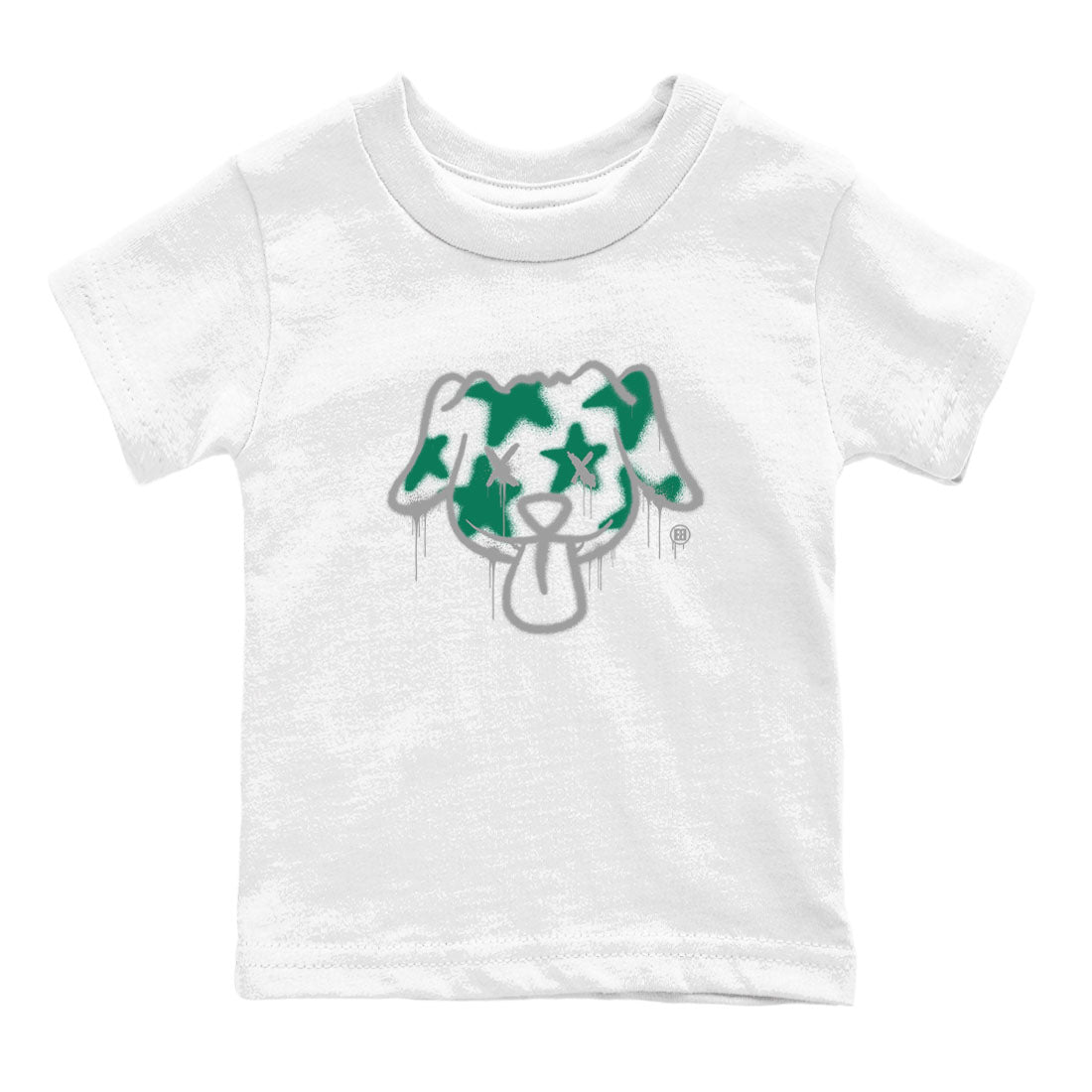 4s Oxidized Green shirts to match jordans Graffiti Dog sneaker match tees Air Jordan 4 Oxidized Green Drip Gear Zone streetwear brand Baby and Youth White 2 cotton tee