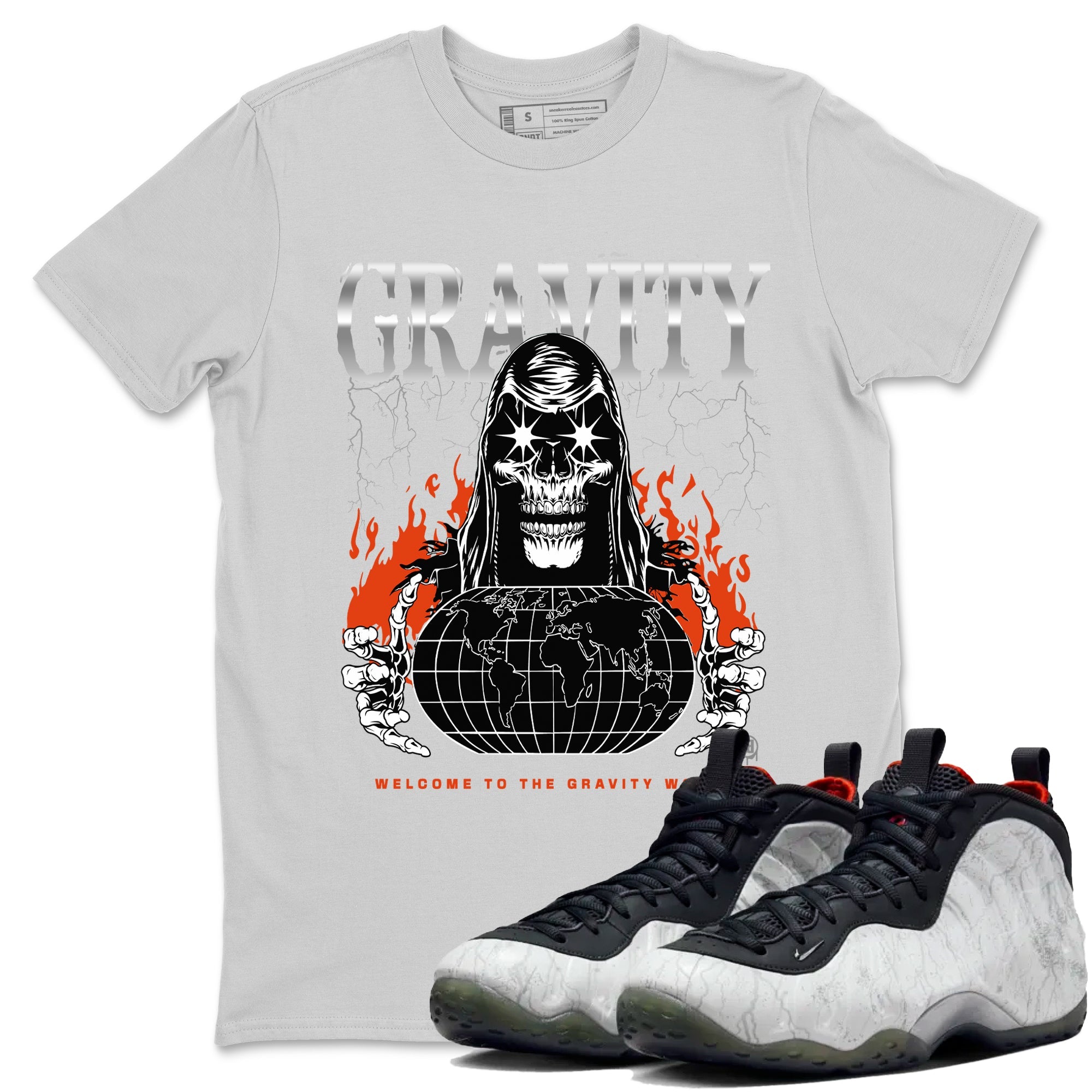 Foams One Jin shirts to match jordans Gravity sneaker match tees Air Foamposite One Jin match shoes to clothes Drip Gear Zone unisex cotton Silver 1 shirts