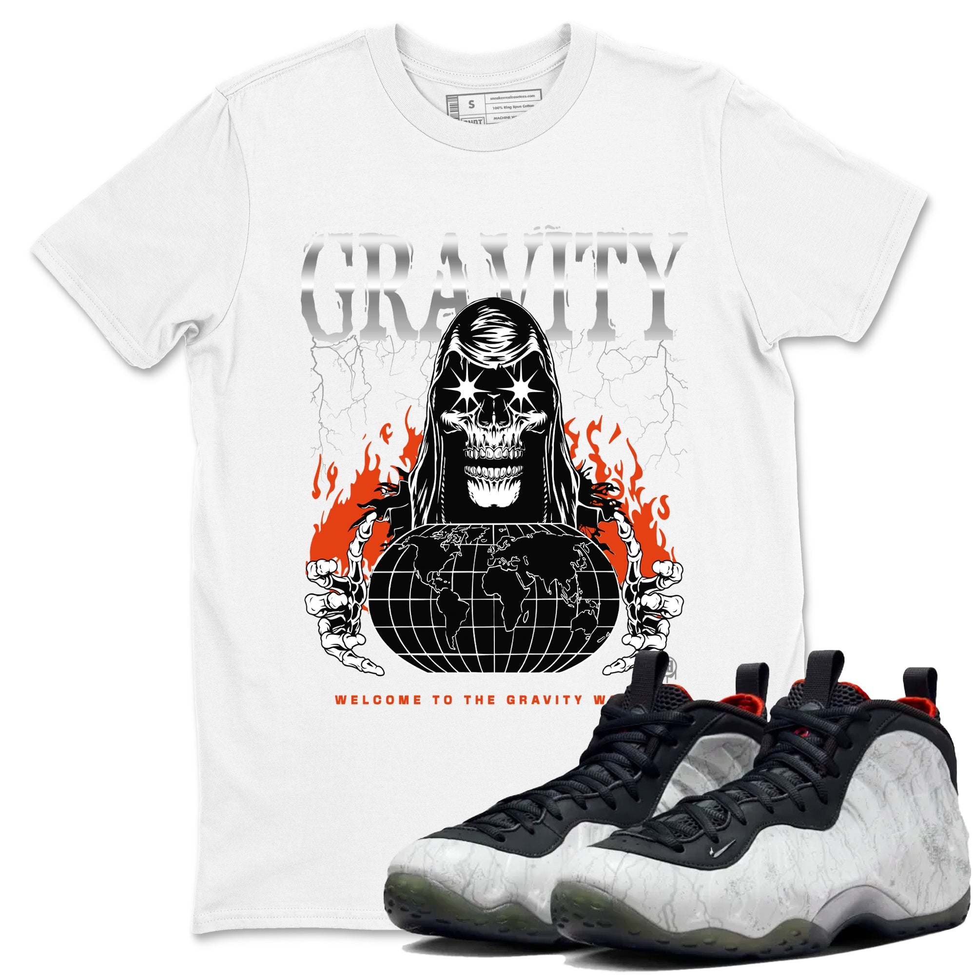 Foams One Jin shirts to match jordans Gravity sneaker match tees Air Foamposite One Jin match shoes to clothes Drip Gear Zone unisex cotton White 1 shirts