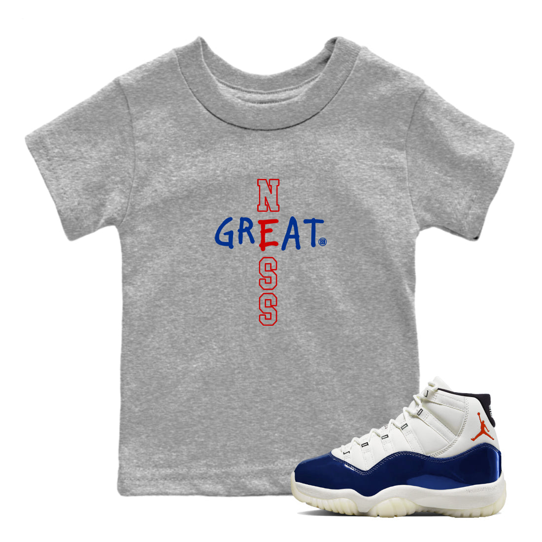 Sneaker Threads  Sneaker Tees To Match Air Jordan 11 Rare Air  Greatness Youth Graphic Tee Heather Grey 1. Perfect for Jordan releases 2025 colorways.