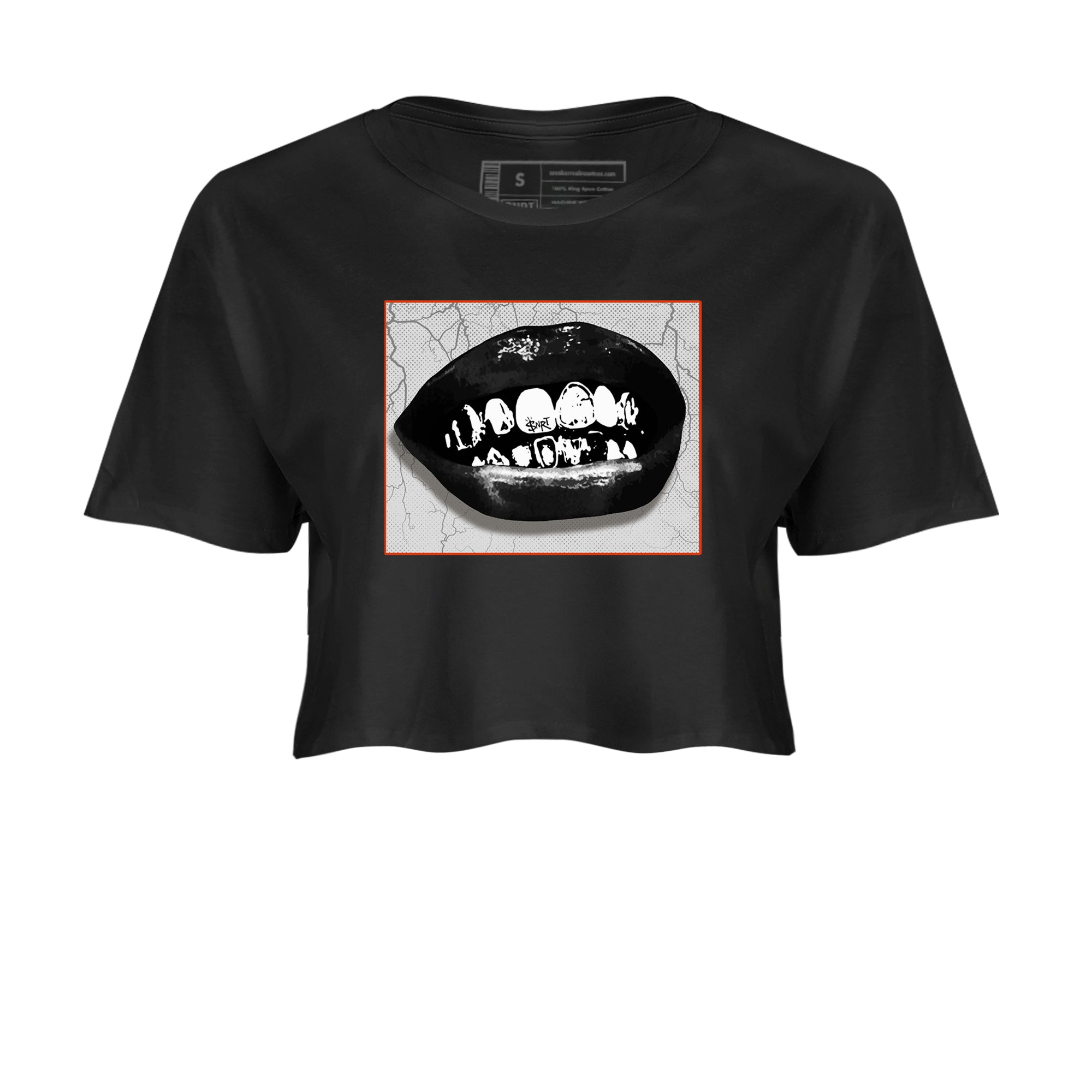 Foams One Jin shirts to match jordans Grillz Lips sneaker match tees Air Foamposite One Jin match shoes to clothes Drip Gear Zone unisex cotton Black 2 crop tee