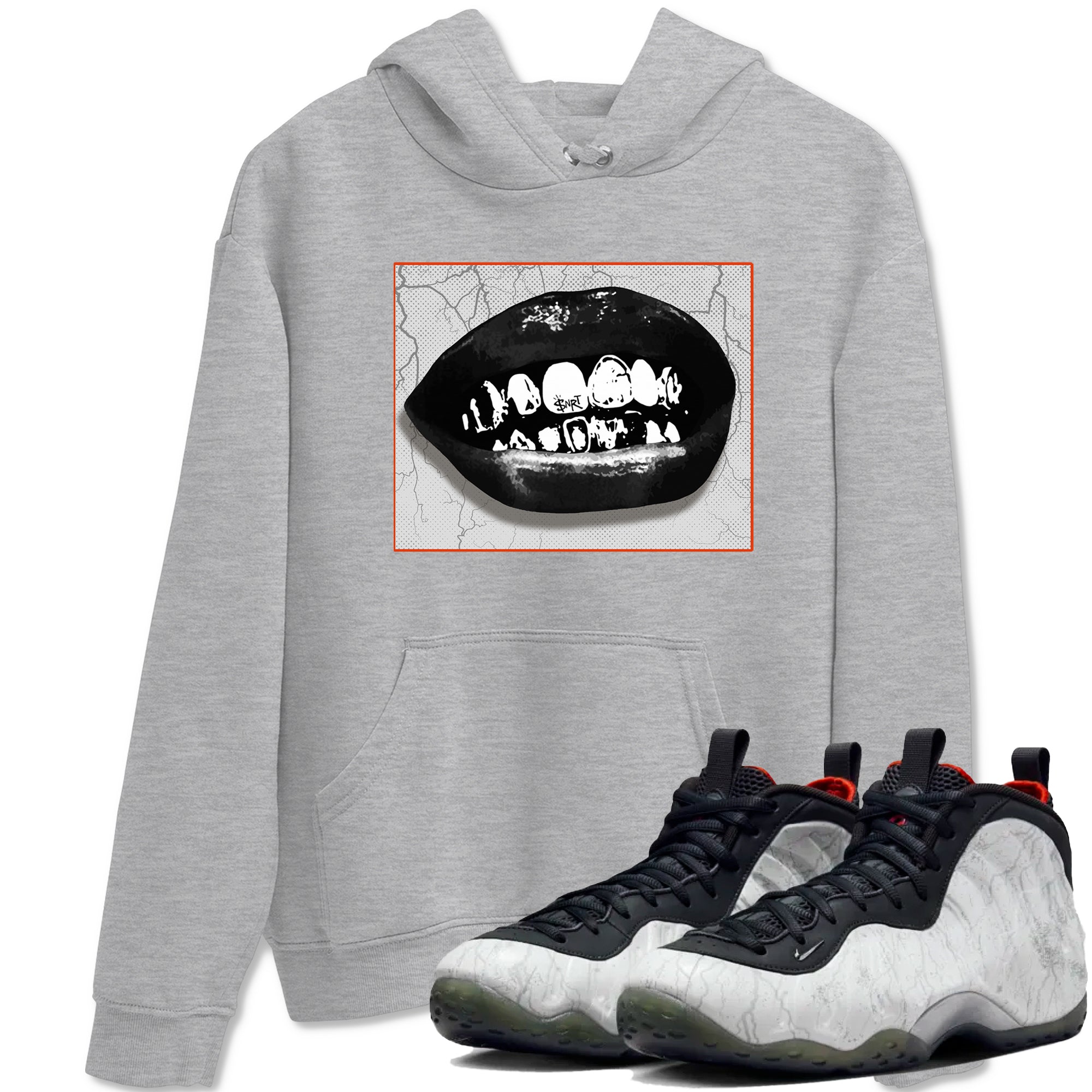 Foams One Jin shirts to match jordans Grillz Lips sneaker match tees Air Foamposite One Jin match shoes to clothes Drip Gear Zone unisex cotton Heather Grey 1 shirts