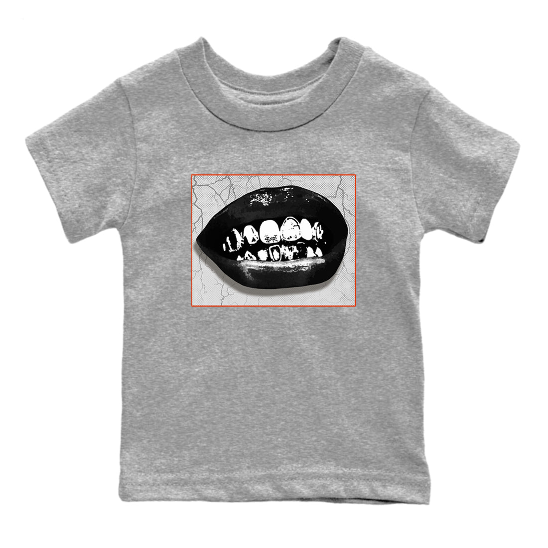 Foams One Jin shirts to match jordans Grillz Lips sneaker match tees Air Foamposite One Jin match shoes to clothes Drip Gear Zone Youth Baby Heather Grey 2 tee