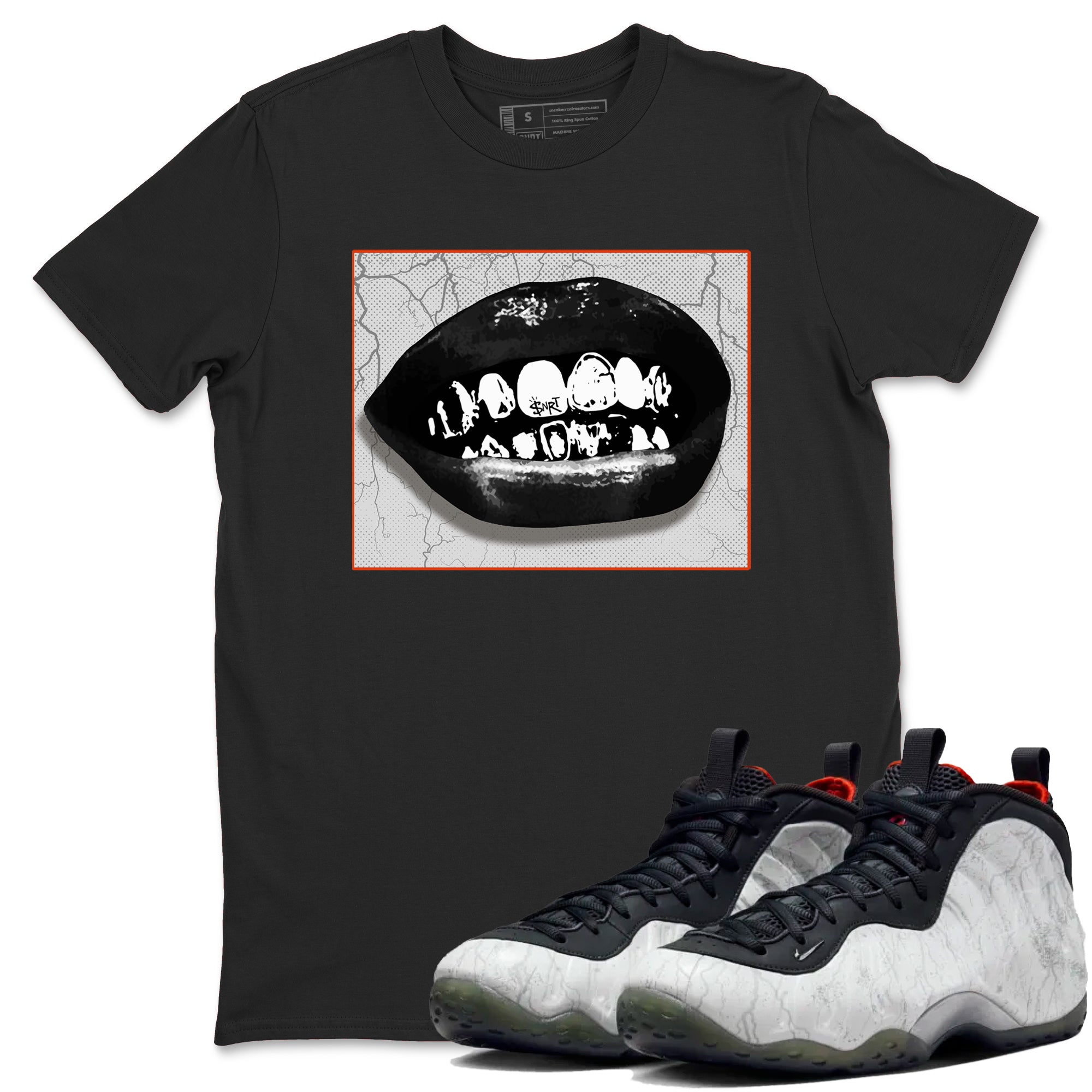 Foams One Jin shirts to match jordans Grillz Lips sneaker match tees Air Foamposite One Jin match shoes to clothes Drip Gear Zone unisex cotton Black 1 shirts