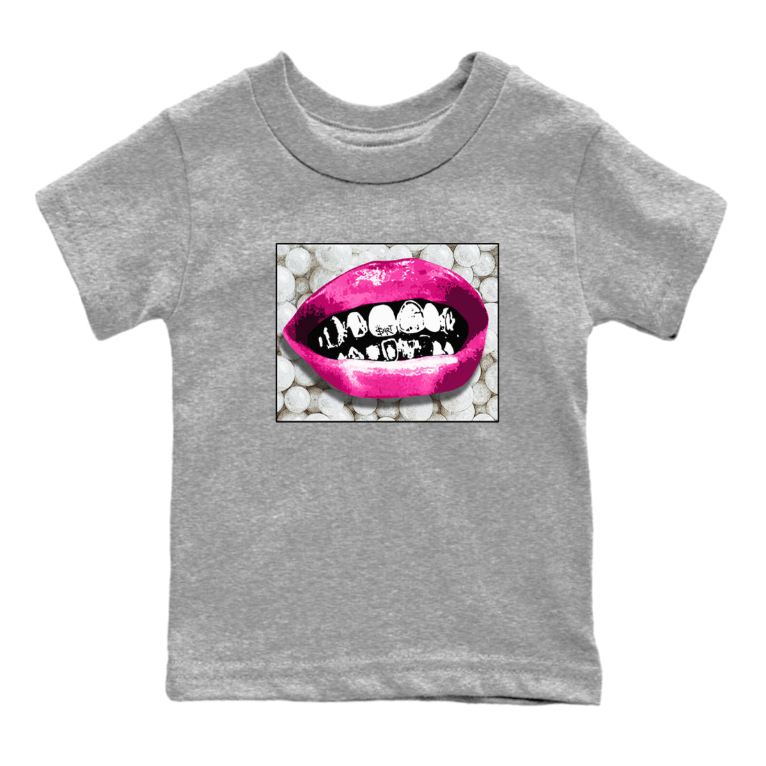 Nike KD 4 Retro Aunt Pearl shirts to match jordans Grillz Lips sneaker match tees Nike KD 4 Aunt Pearl match shoes to clothes Drip Gear Zone Youth Baby Heather Grey 2 tee