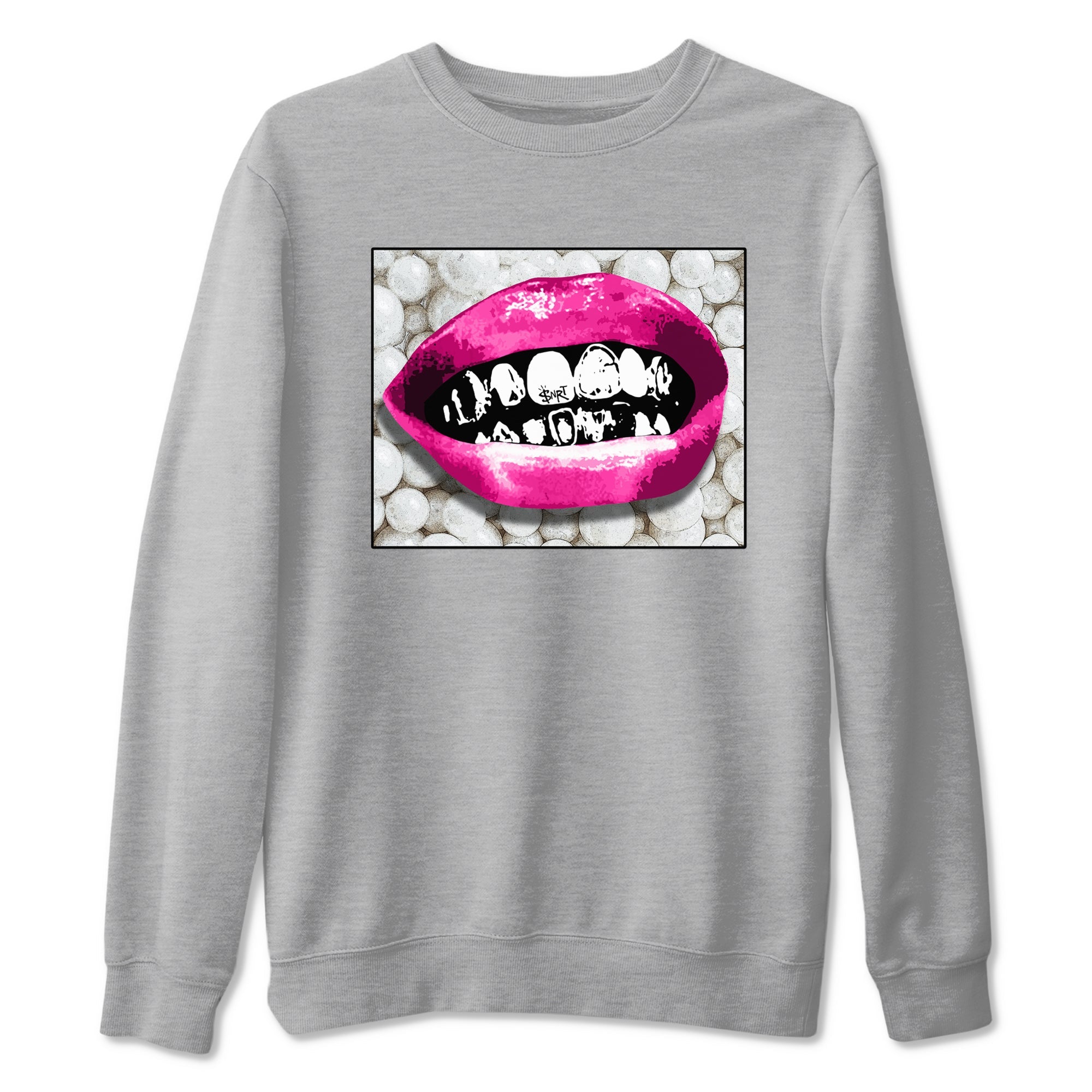 Nike KD 4 Retro Aunt Pearl shirts to match jordans Grillz Lips sneaker match tees Nike KD 4 Aunt Pearl match shoes to clothes Drip Gear Zone unisex cotton Heather Grey 2 shirts