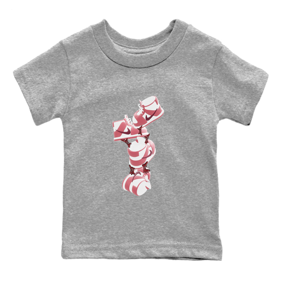 Dunk Valentines Day 2024 shirt to match jordans Gum Stuck On Shoes sneaker tees Dunk Happy Valentines Day 2024 Drip Gear Zone Baby Toddler Heather Grey 2 T-Shirt