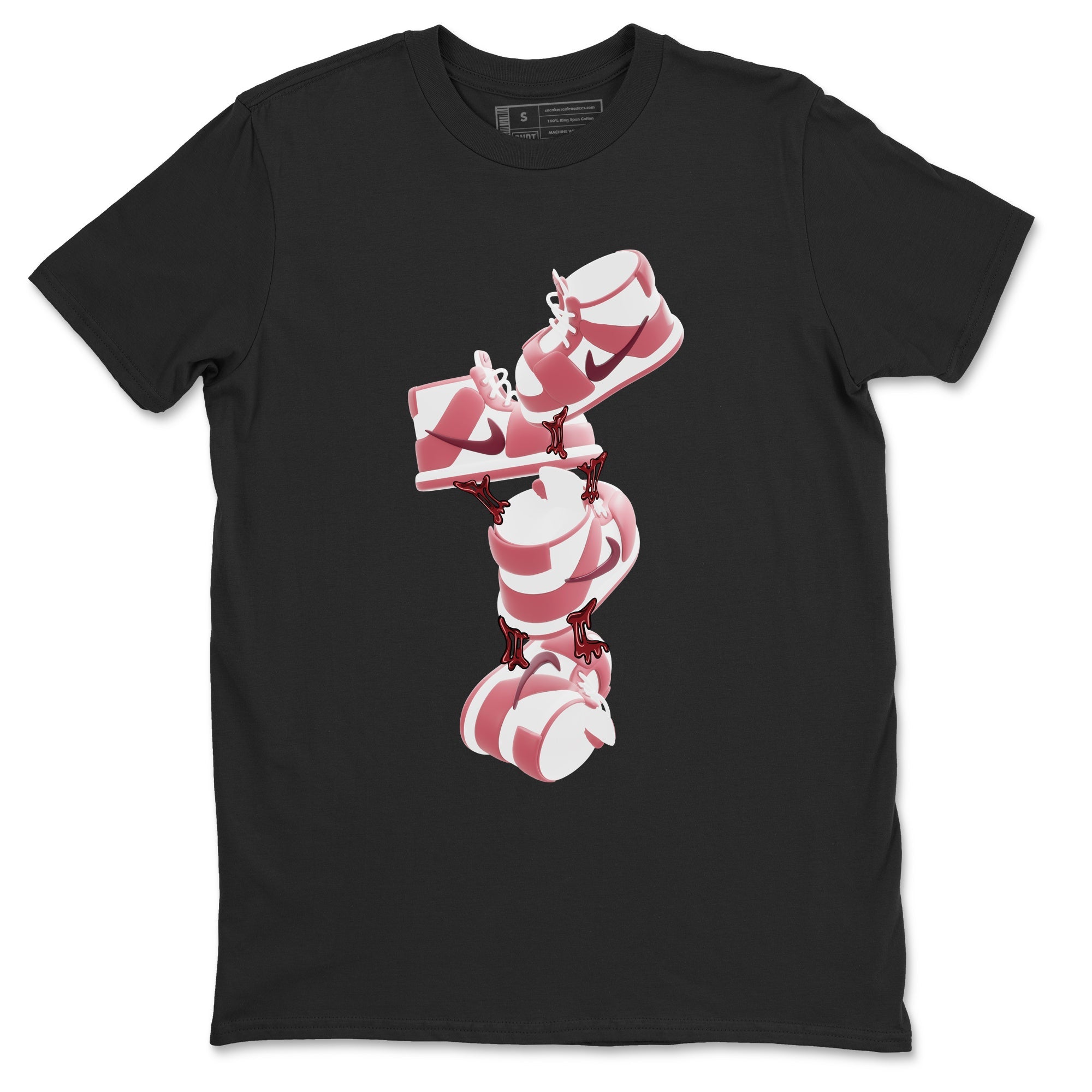 Dunk Valentines Day 2024 shirt to match jordans Gum Stuck On Shoes sneaker tees Dunk Happy Valentines Day 2024 Drip Gear Zone Unisex Black 2 T-Shirt