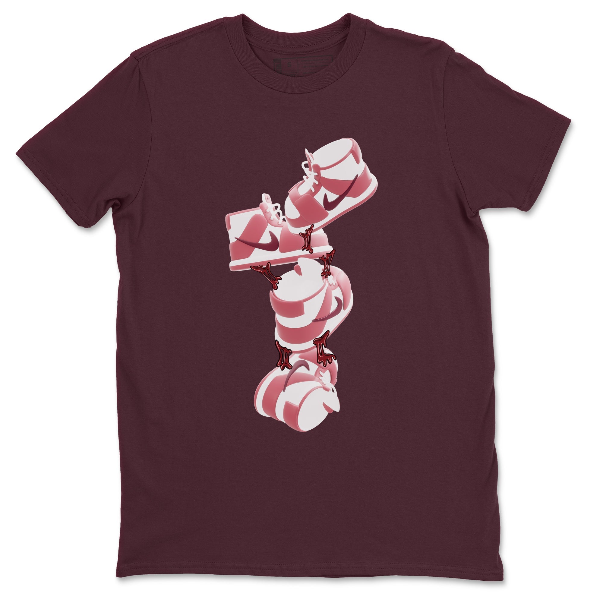 Dunk Valentines Day 2024 shirt to match jordans Gum Stuck On Shoes sneaker tees Dunk Happy Valentines Day 2024 Drip Gear Zone Unisex Maroon 2 T-Shirt