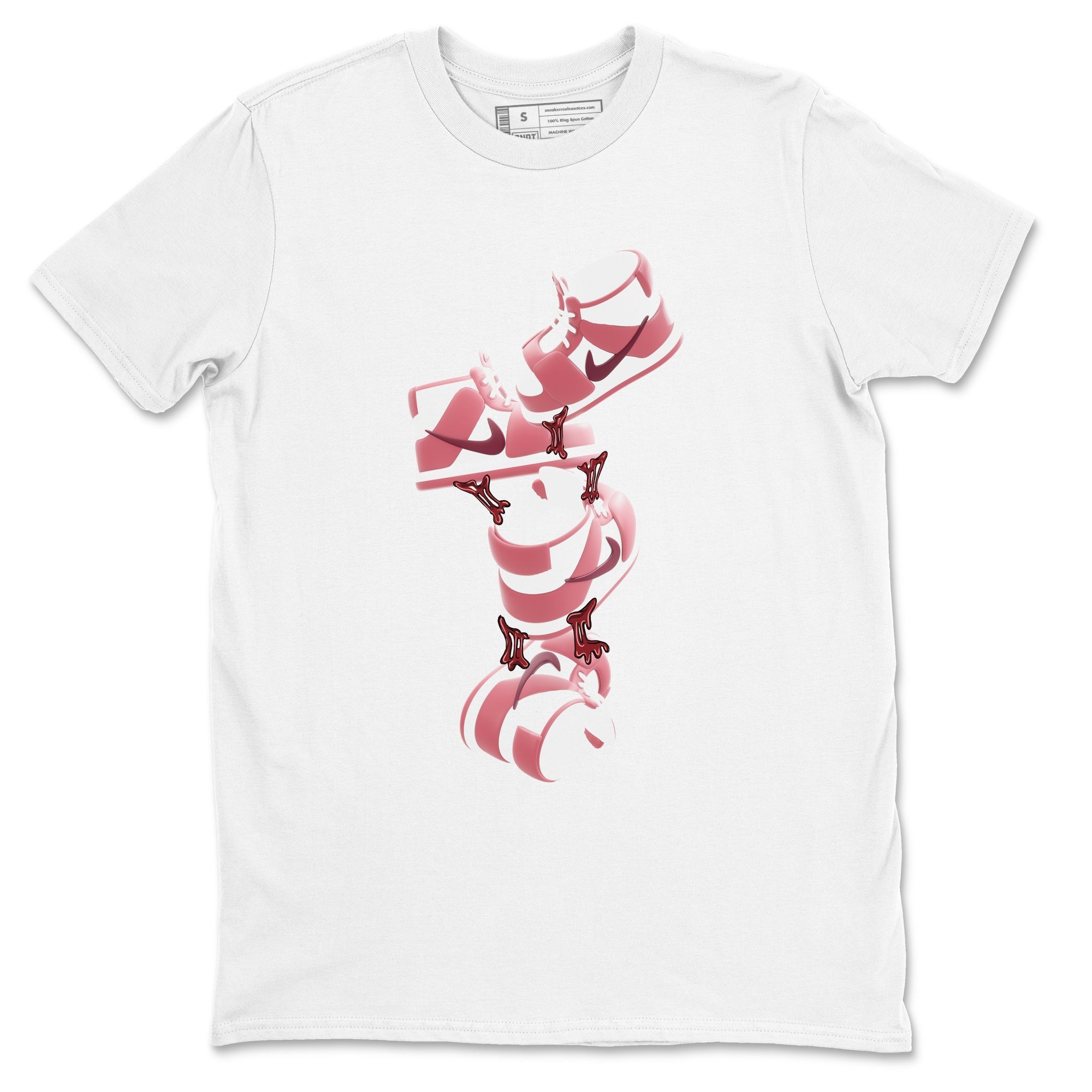 Dunk Valentines Day 2024 shirt to match jordans Gum Stuck On Shoes sneaker tees Dunk Happy Valentines Day 2024 Drip Gear Zone Unisex White 2 T-Shirt