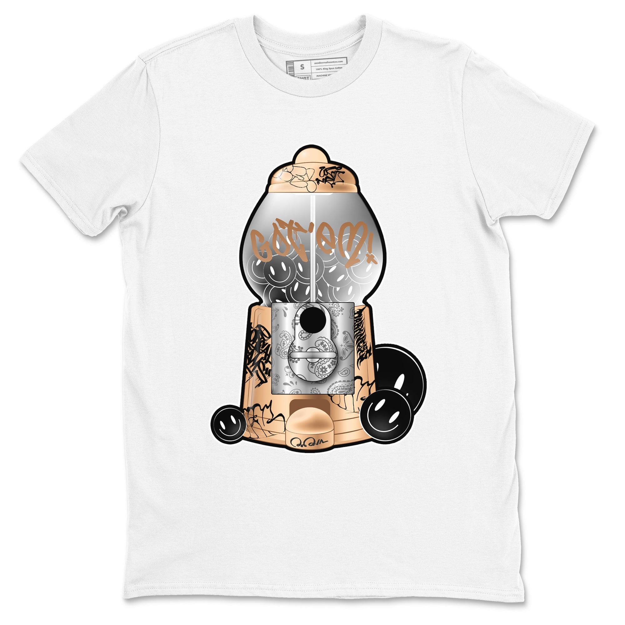Foams One Metallic Copper shirts to match jordans Gumball Machine sneaker match tees Air Foamposite One Metallic Copper match shoes to clothes Drip Gear Zone unisex cotton White 2 shirts