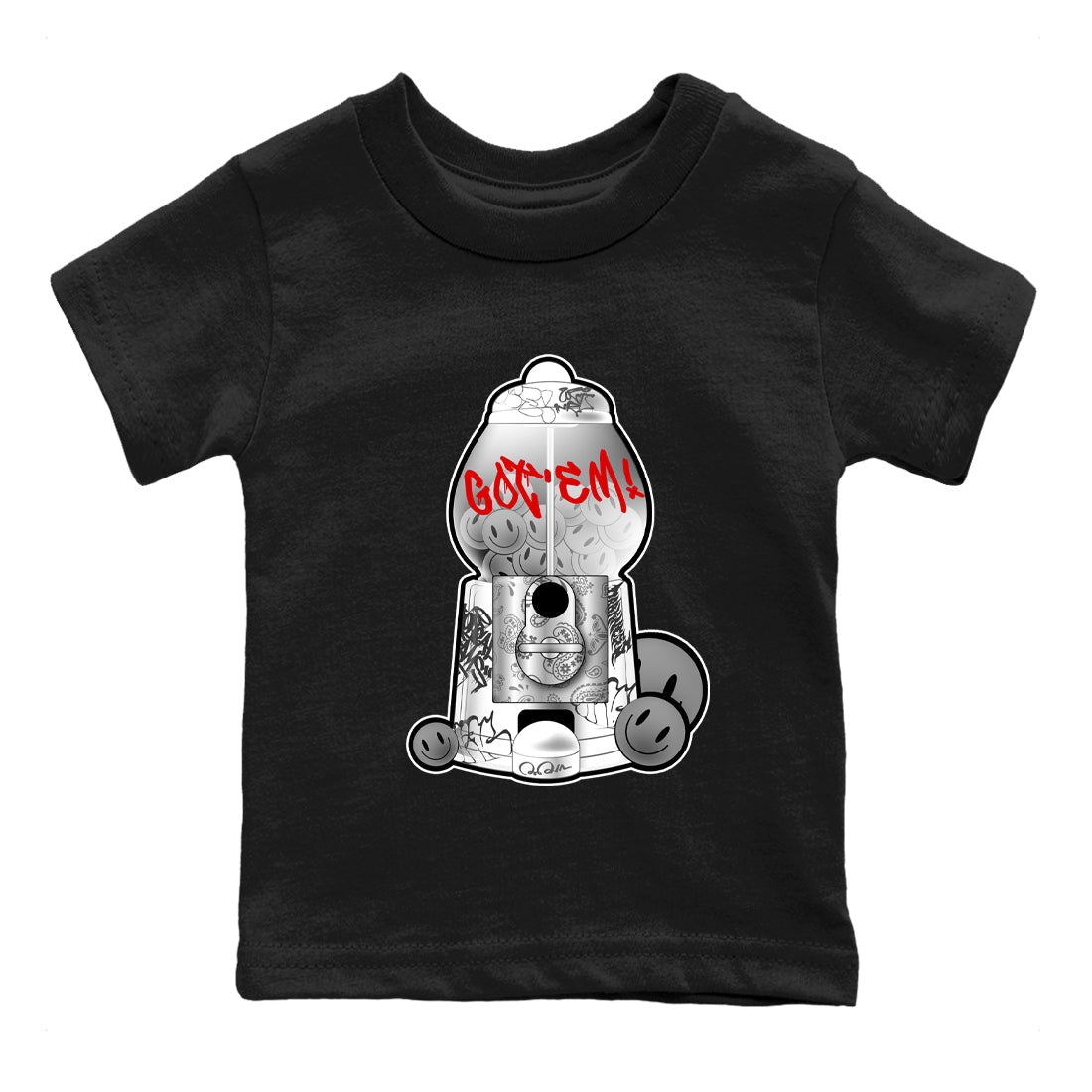 3s Cement Grey shirts to match jordans Gumball Machine sneaker match tees Air Jordan 3 Cement Grey Drip Gear Zone Youth Baby Black 2 crew neck shirts