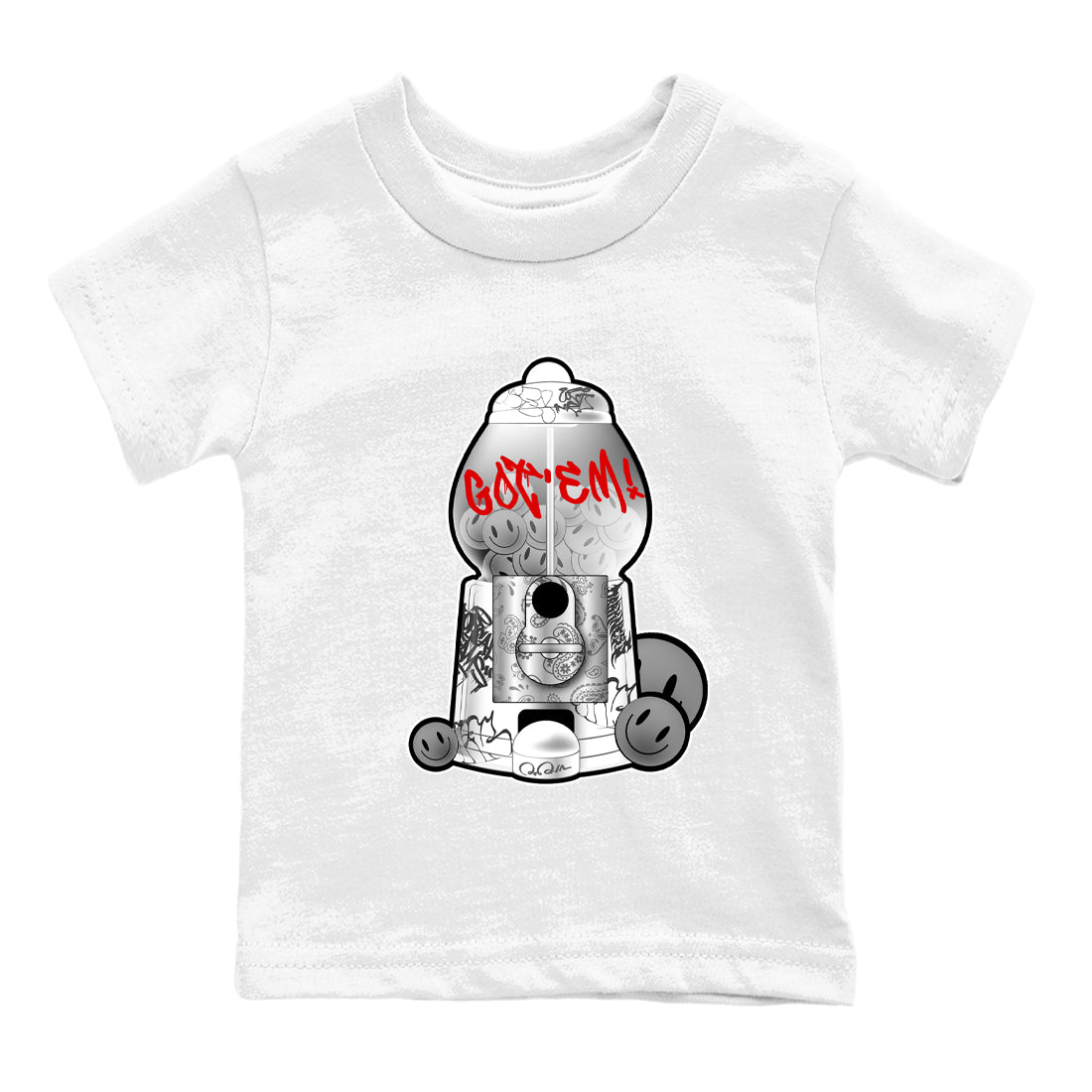 3s Cement Grey shirts to match jordans Gumball Machine sneaker match tees Air Jordan 3 Cement Grey Drip Gear Zone Youth Baby White 2 crew neck shirts