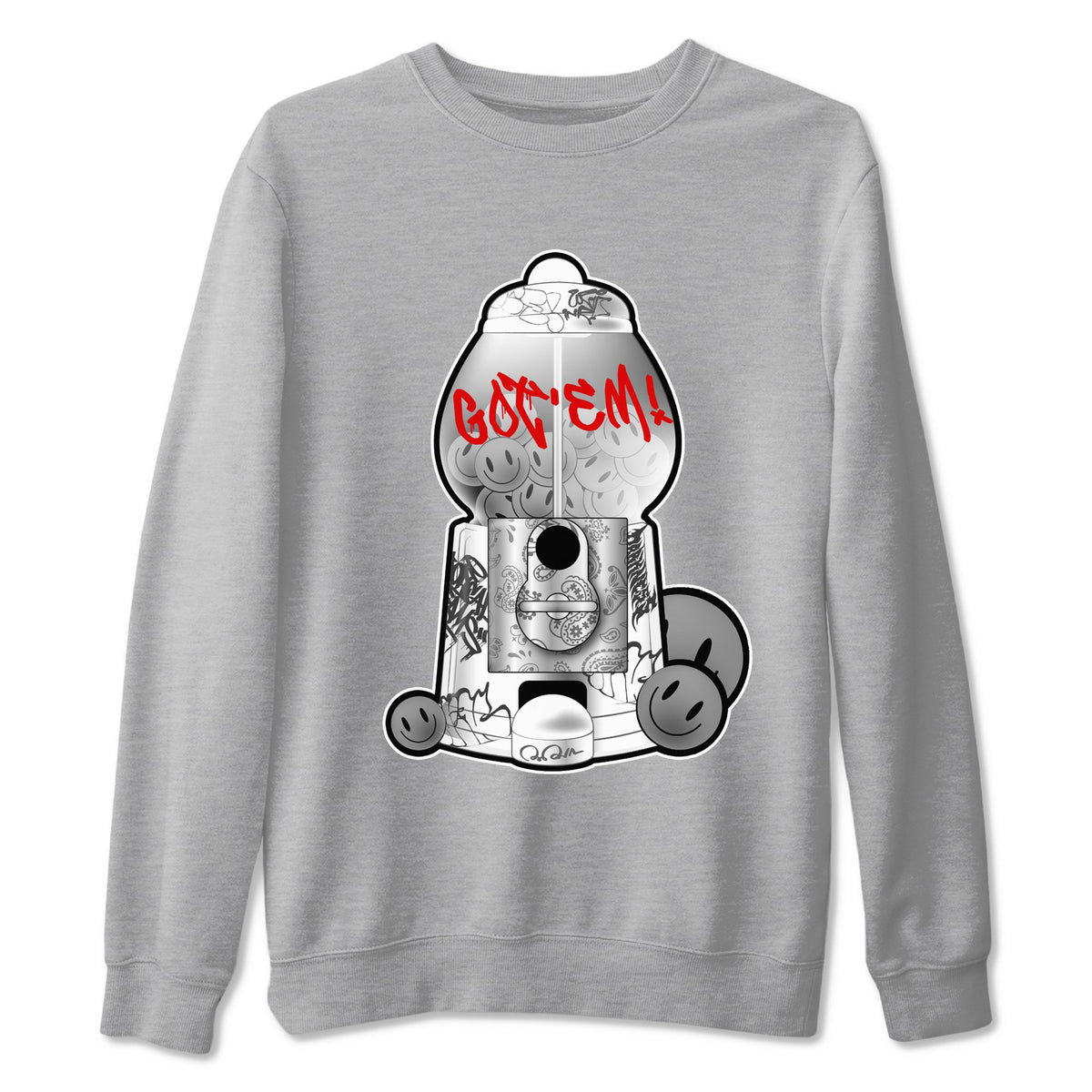 3s Cement Grey shirts to match jordans Gumball Machine sneaker match tees Air Jordan 3 Cement Grey Drip Gear Zone unisex cotton Heather Grey 2 crew neck shirts