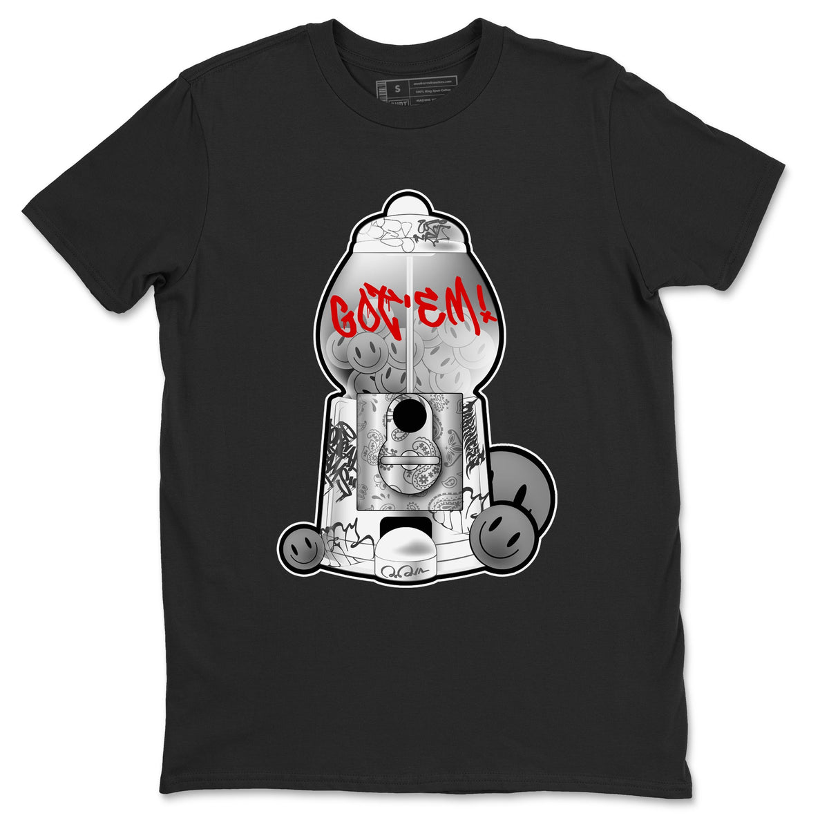 3s Cement Grey shirts to match jordans Gumball Machine sneaker match tees Air Jordan 3 Cement Grey Drip Gear Zone unisex cotton Black 2 crew neck shirts