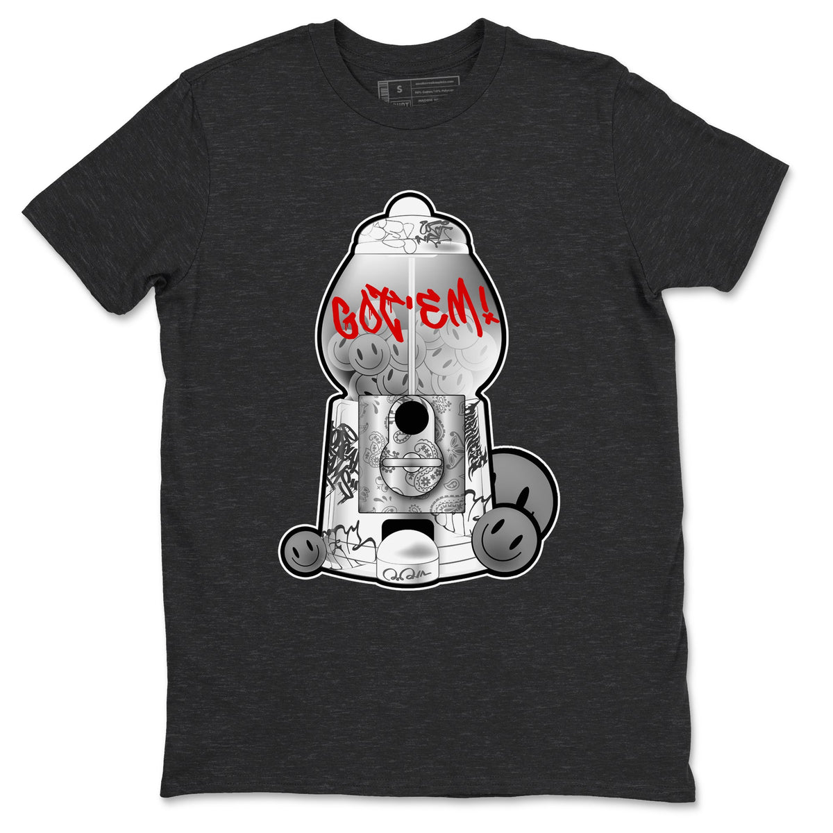 3s Cement Grey shirts to match jordans Gumball Machine sneaker match tees Air Jordan 3 Cement Grey Drip Gear Zone unisex cotton Charcoal Heather 2 crew neck shirts