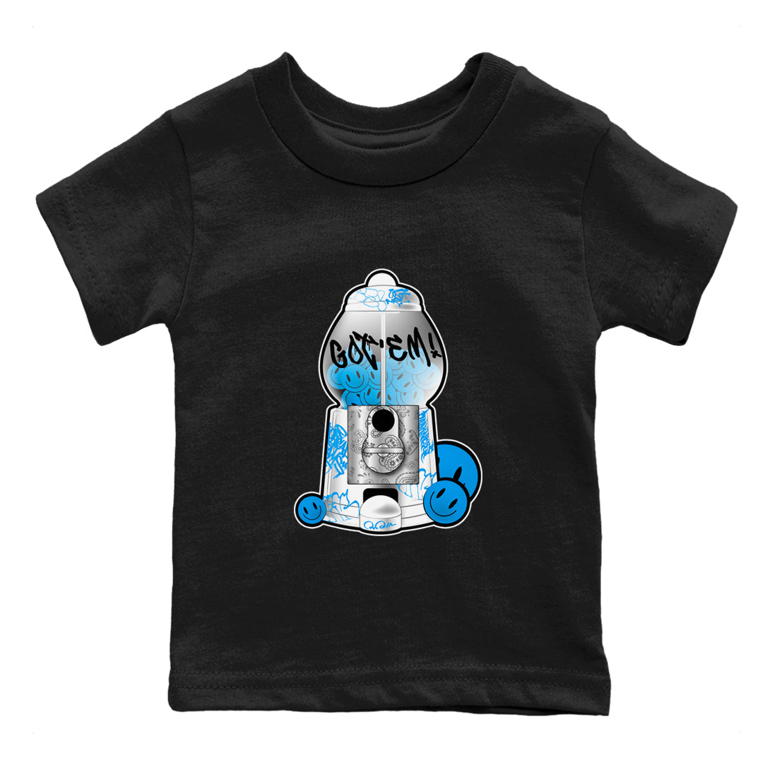 Air Jordan 4 Industrial Blue shirt to match jordans Gumball Machine sneaker tees Air Jordan 4 Military Blue Drip Gear Zone baby toddler Black 2 cotton Shirt