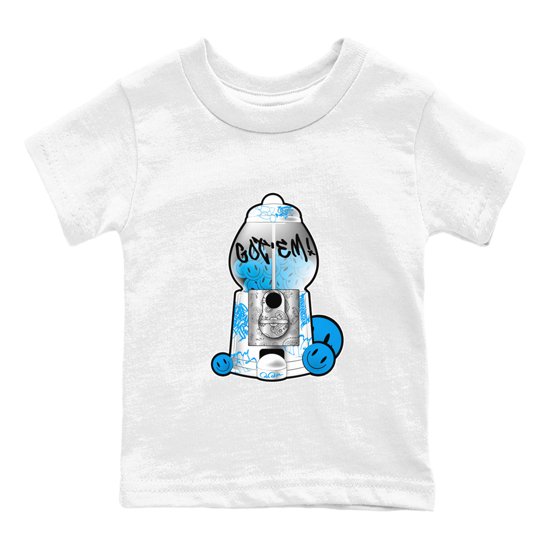 Air Jordan 4 Industrial Blue shirt to match jordans Gumball Machine sneaker tees Air Jordan 4 Military Blue Drip Gear Zone baby toddler White 2 cotton Shirt