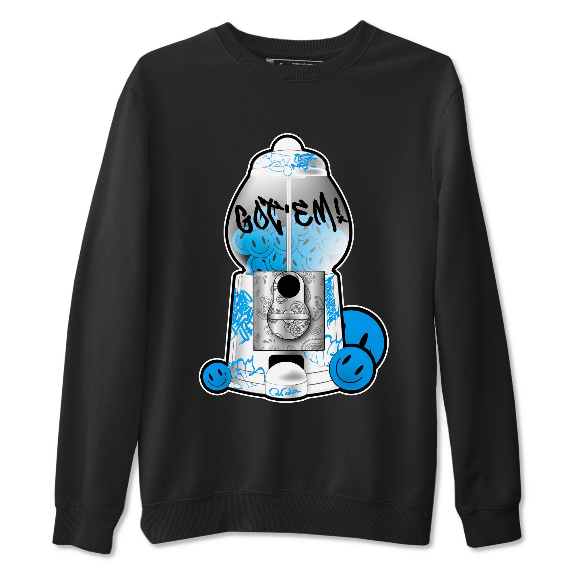 Air Jordan 4 Industrial Blue shirt to match jordans Gumball Machine sneaker tees Air Jordan 4 Military Blue Drip Gear Zone unisex cotton Black 2 crew neck shirt