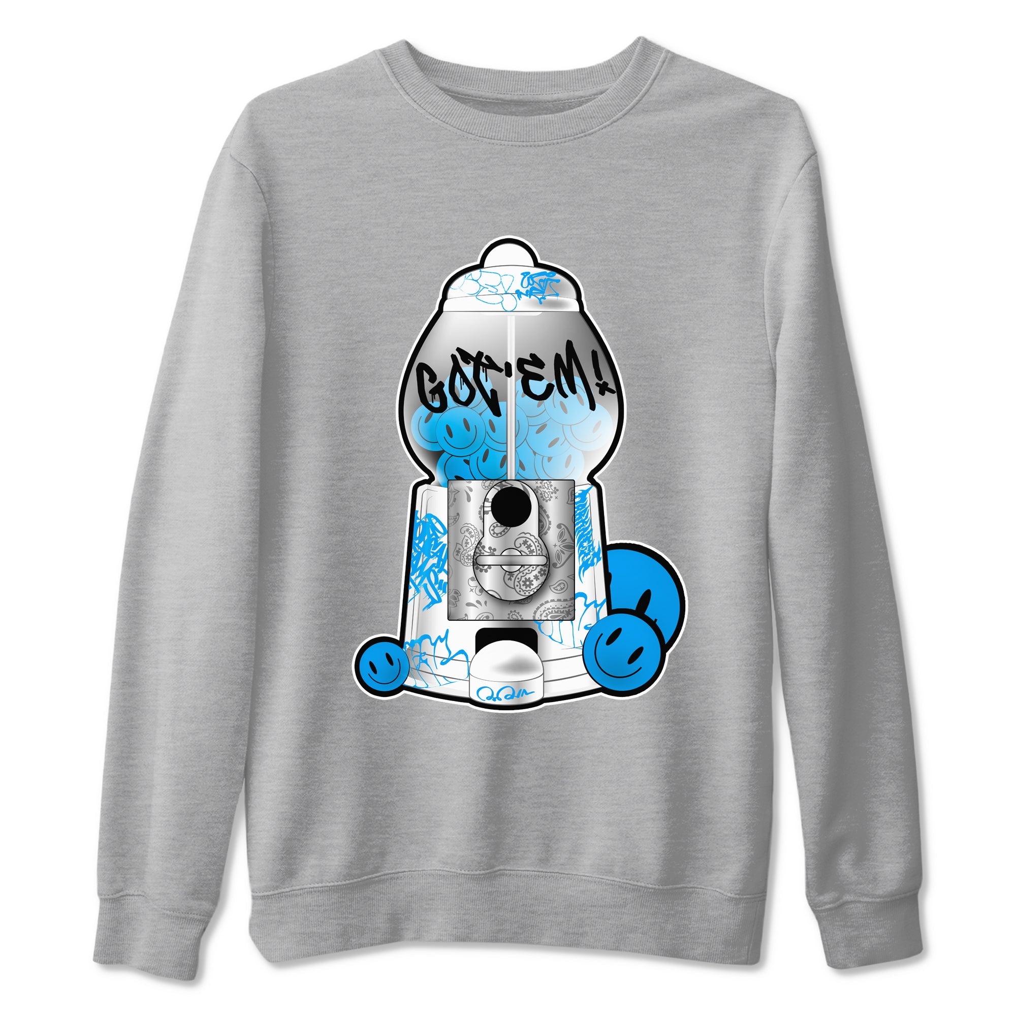 Air Jordan 4 Industrial Blue shirt to match jordans Gumball Machine sneaker tees Air Jordan 4 Military Blue Drip Gear Zone unisex cotton Heather Grey 2 crew neck shirt