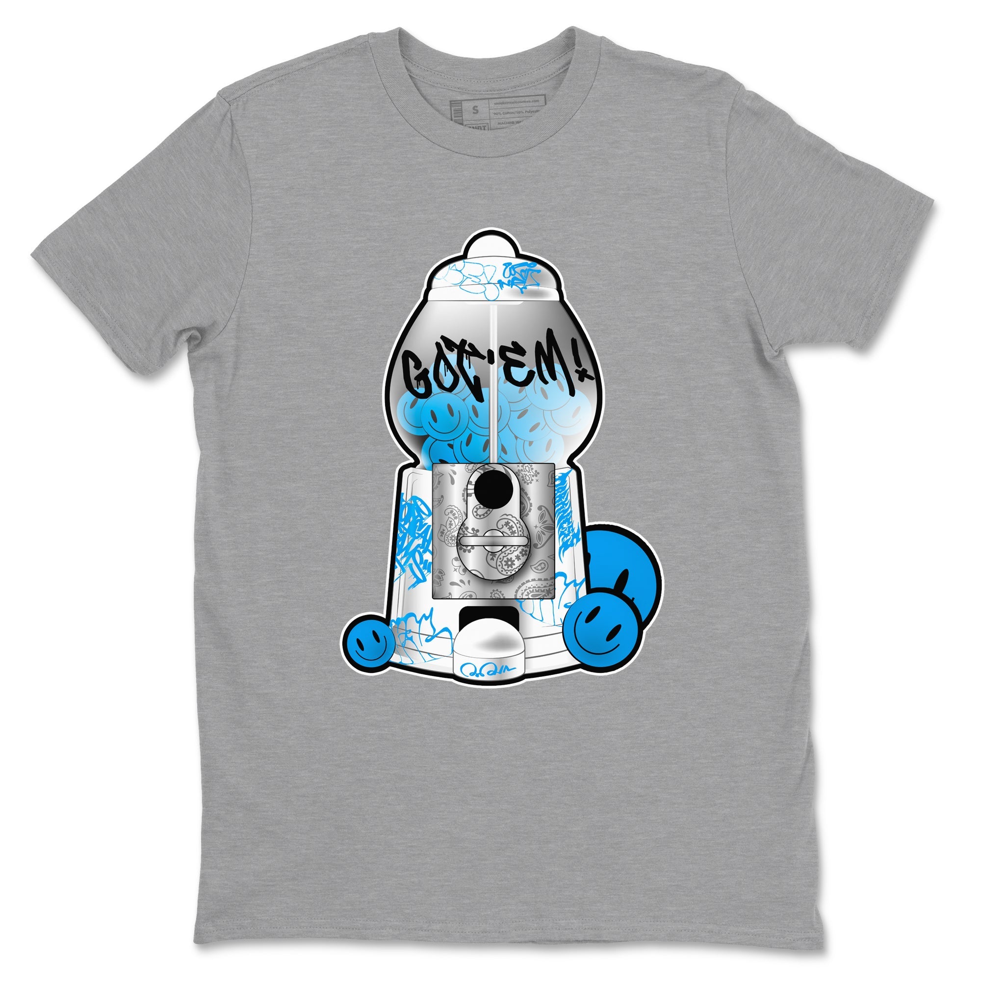 Air Jordan 4 Industrial Blue shirt to match jordans Gumball Machine sneaker tees Air Jordan 4 Military Blue Drip Gear Zone unisex cotton Heather Grey 2 crew neck shirt