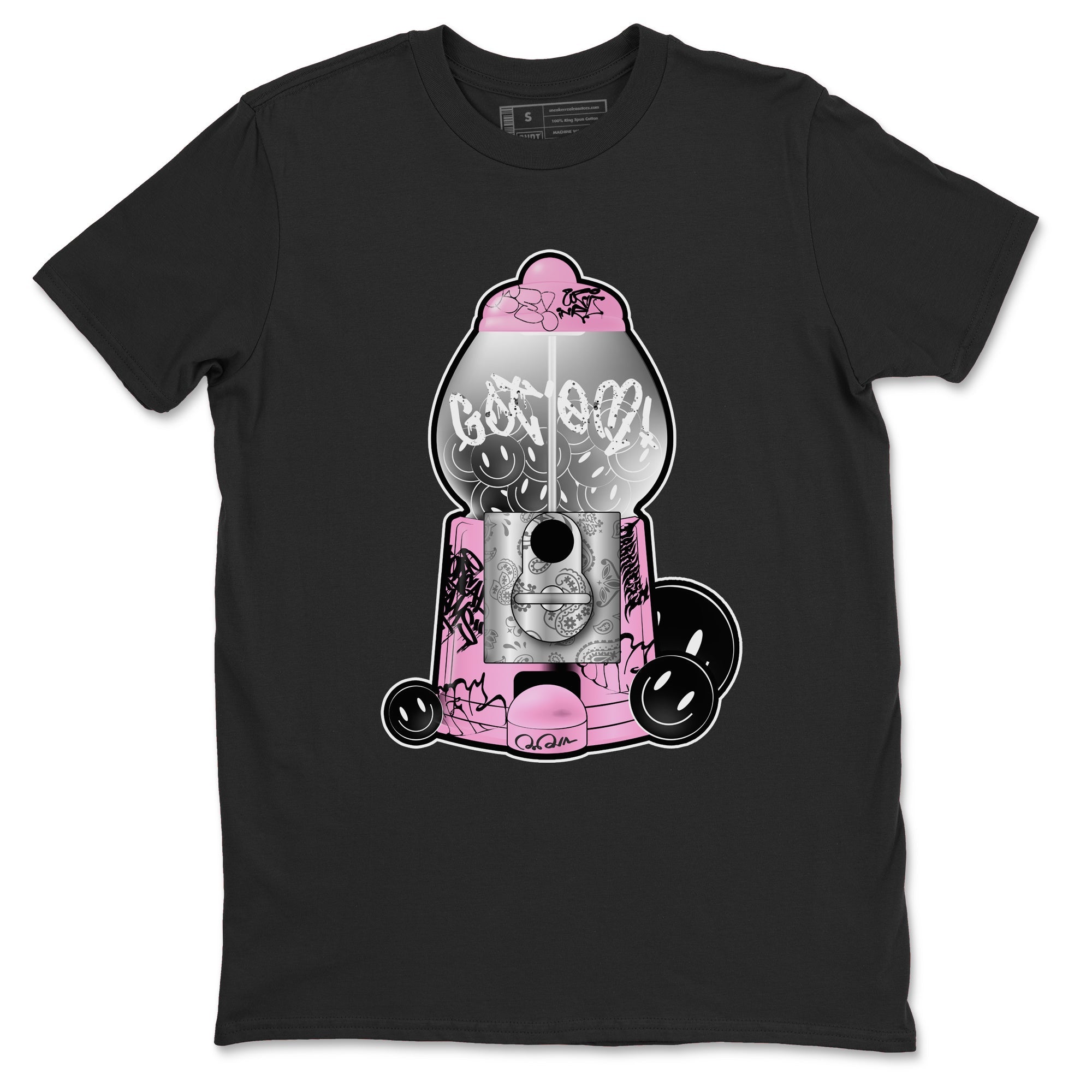 Air Jordan 4  Retro Orchid shirts to match jordans Gumball Machine sneaker match tees 4s WMNS Orchid match shoes to clothes Drip Gear Zone unisex cotton Black 2 shirts