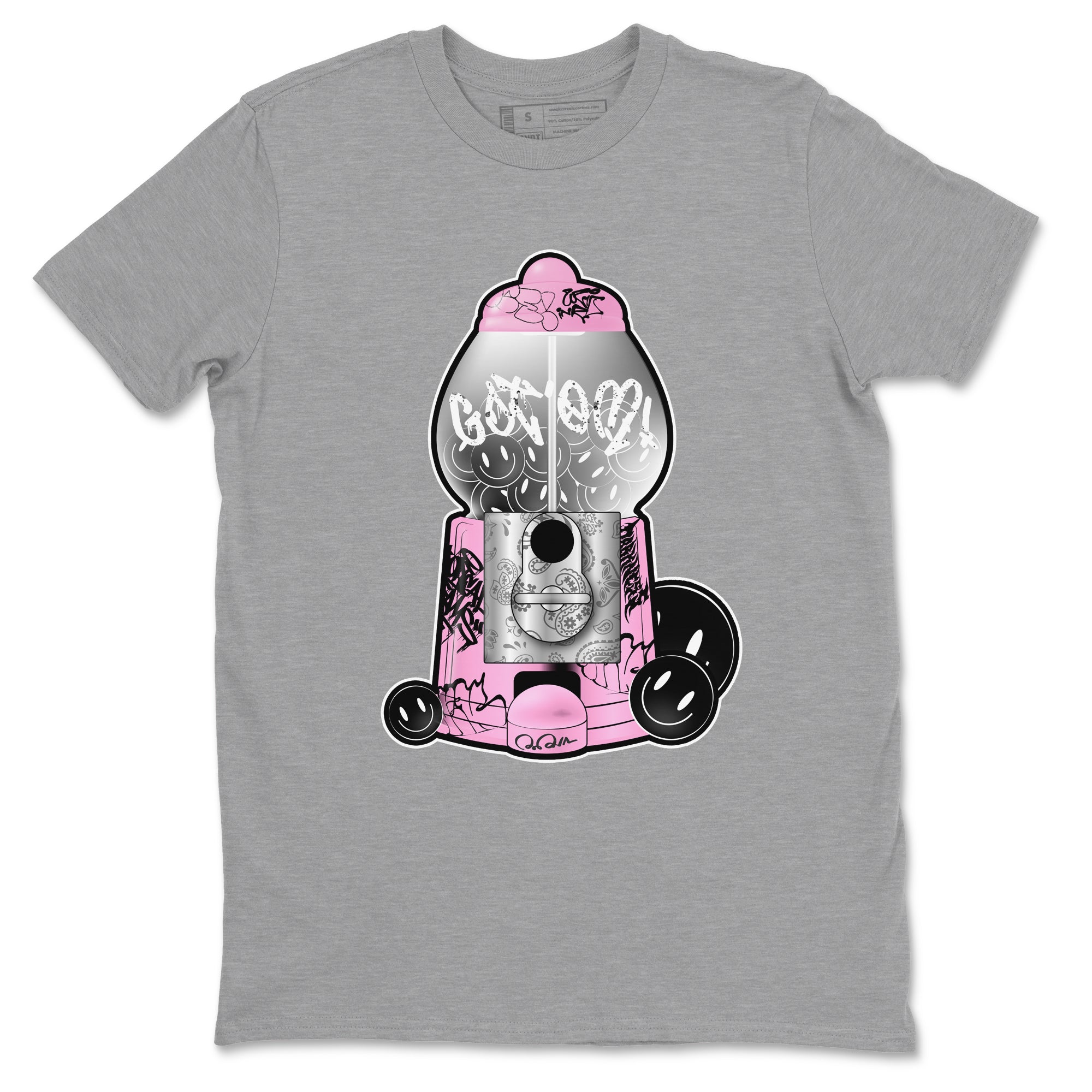 Air Jordan 4  Retro Orchid shirts to match jordans Gumball Machine sneaker match tees 4s WMNS Orchid match shoes to clothes Drip Gear Zone unisex cotton Heather Grey 2 shirts