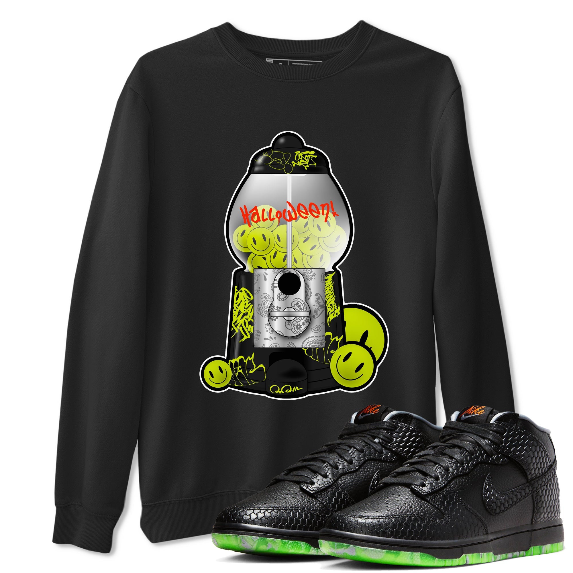 Dunk Halloween shirt to match jordans Gumball Machine sneaker tees halloween horror nights Nike Dunk Halloween Drip Gear Zone Unisex Black 1 T-Shirt