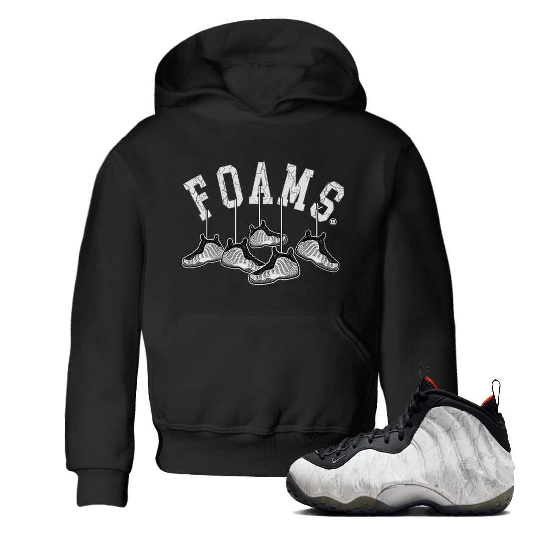 Foams One Jin shirts to match jordans Hanging Sneakers sneaker match tees Air Foamposite One Jin match shoes to clothes Drip Gear Zone Youth Baby Black 1 tee