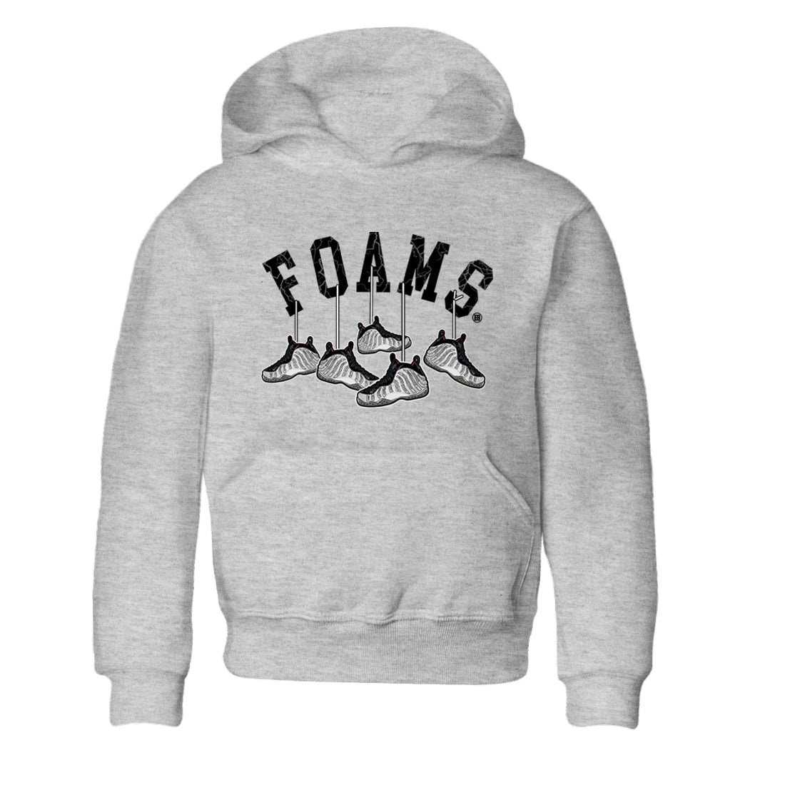 Foams One Jin shirts to match jordans Hanging Sneakers sneaker match tees Air Foamposite One Jin match shoes to clothes Drip Gear Zone Youth Baby Heather Grey 2 tee