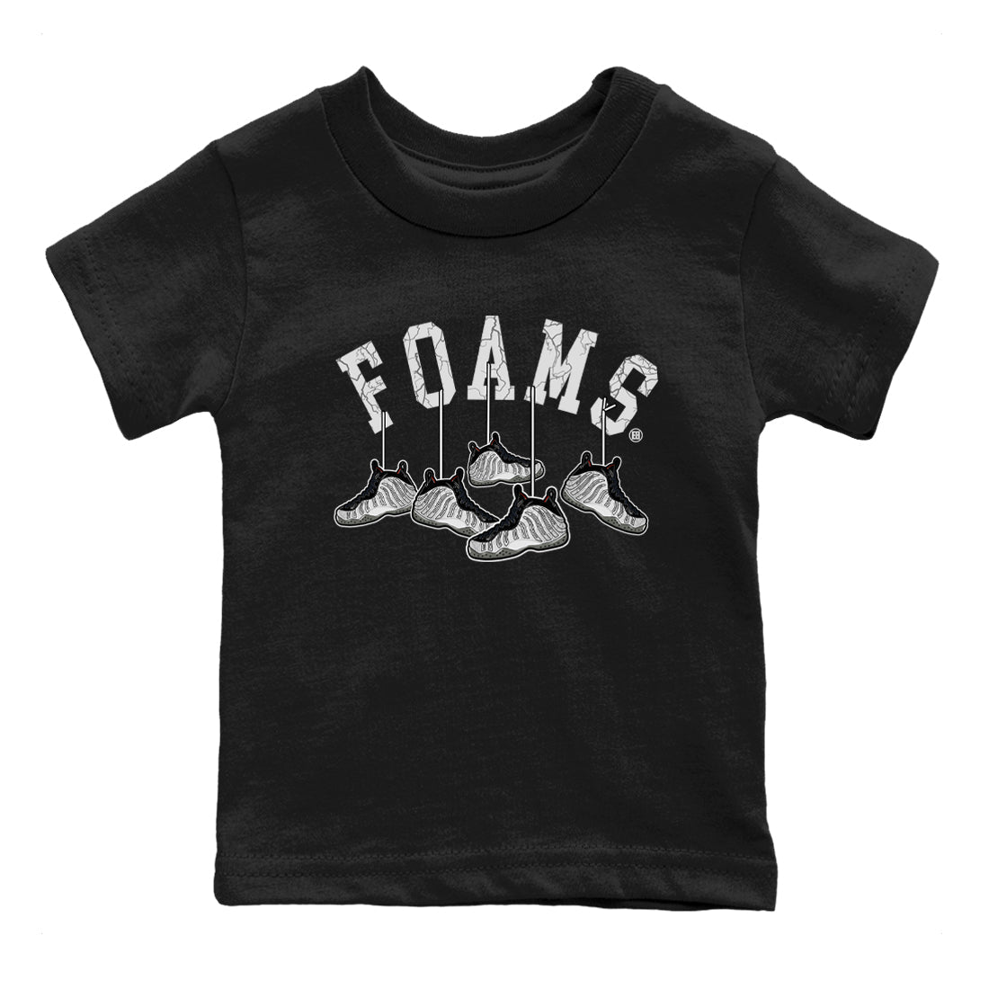 Foams One Jin shirts to match jordans Hanging Sneakers sneaker match tees Air Foamposite One Jin match shoes to clothes Drip Gear Zone Youth Baby Black 2 tee