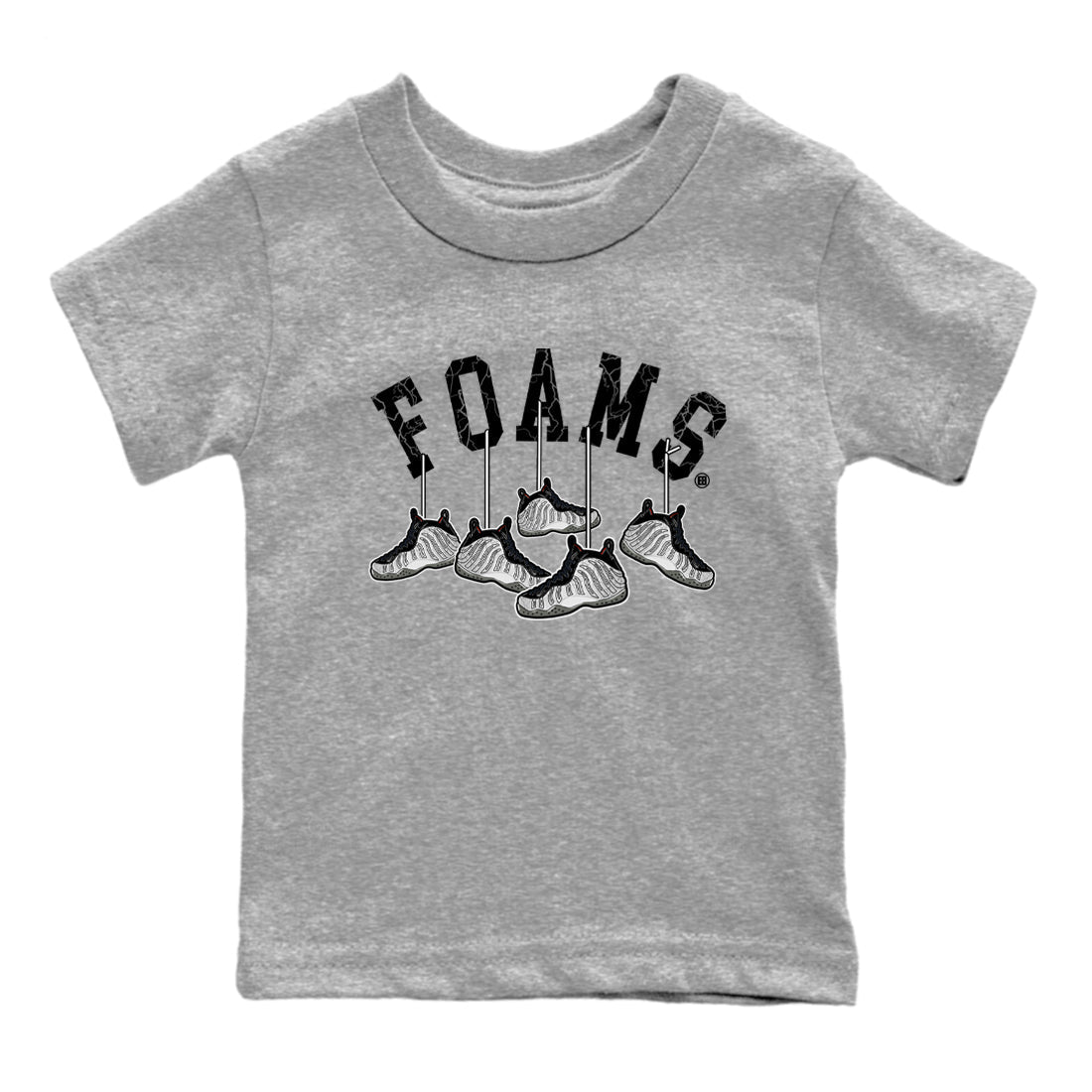 Foams One Jin shirts to match jordans Hanging Sneakers sneaker match tees Air Foamposite One Jin match shoes to clothes Drip Gear Zone Youth Baby Heather Grey 2 tee