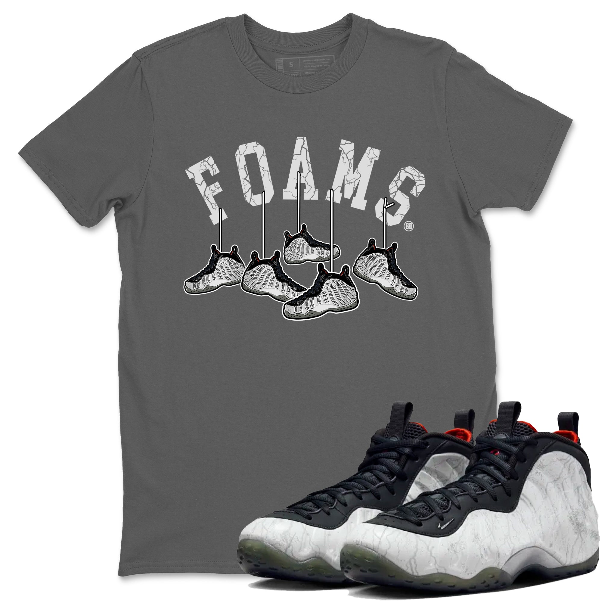 Foams One Jin shirts to match jordans Hanging Sneakers sneaker match tees Air Foamposite One Jin match shoes to clothes Drip Gear Zone unisex cotton Cool Grey 1 shirts